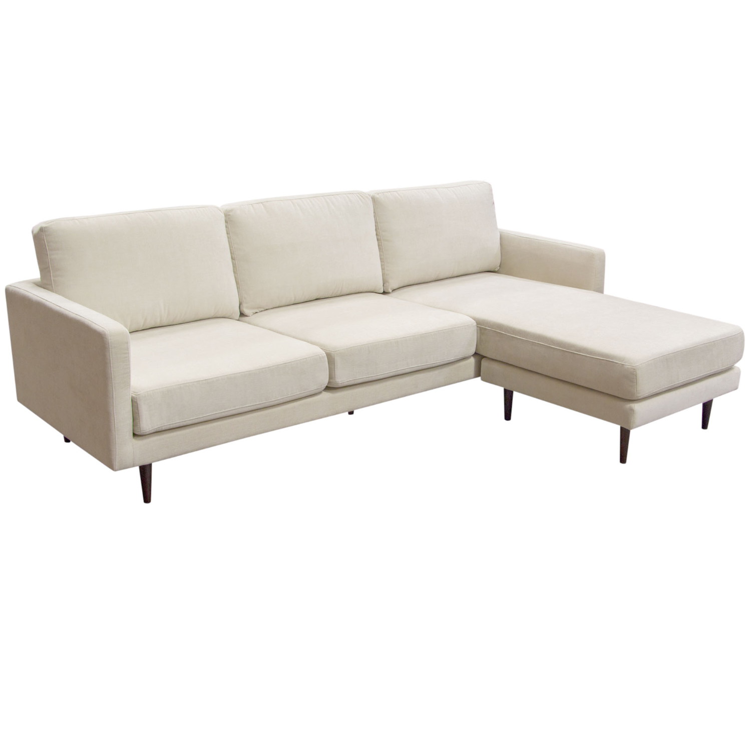 Diamond Sofa Kelsey Fabric Reversible Chaise Sectional - Cream