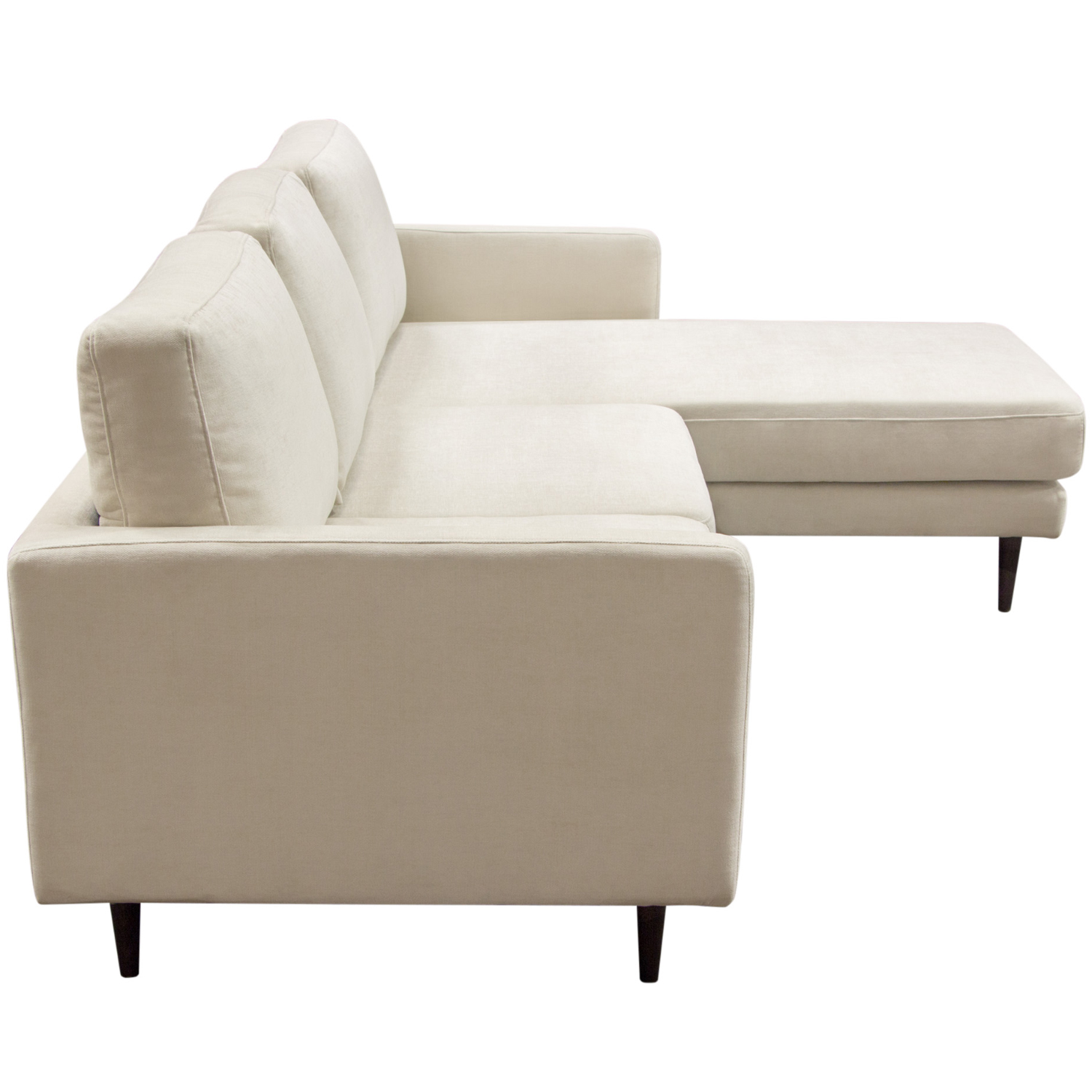 Diamond Sofa Kelsey Fabric Reversible Chaise Sectional - Cream