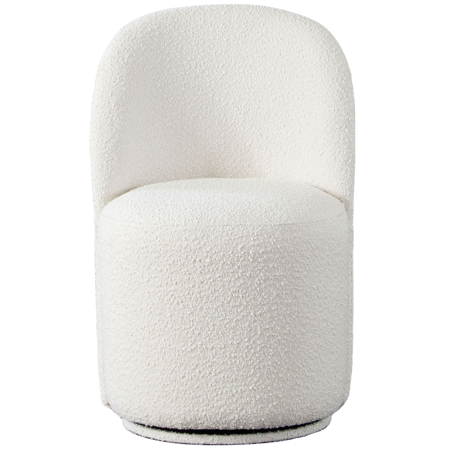 Diamond Sofa Kendall Boucle Fabric Dining/Accent Swivel Chair - Ivory