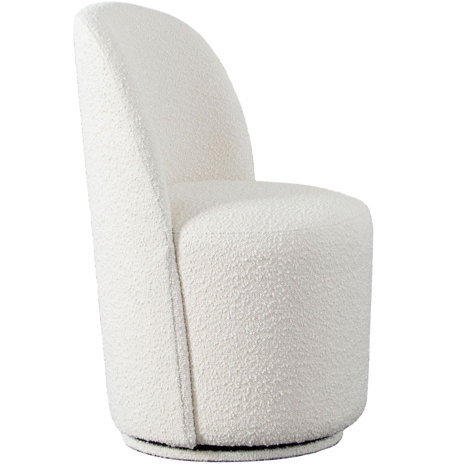 Diamond Sofa Kendall Boucle Fabric Dining/Accent Swivel Chair - Ivory