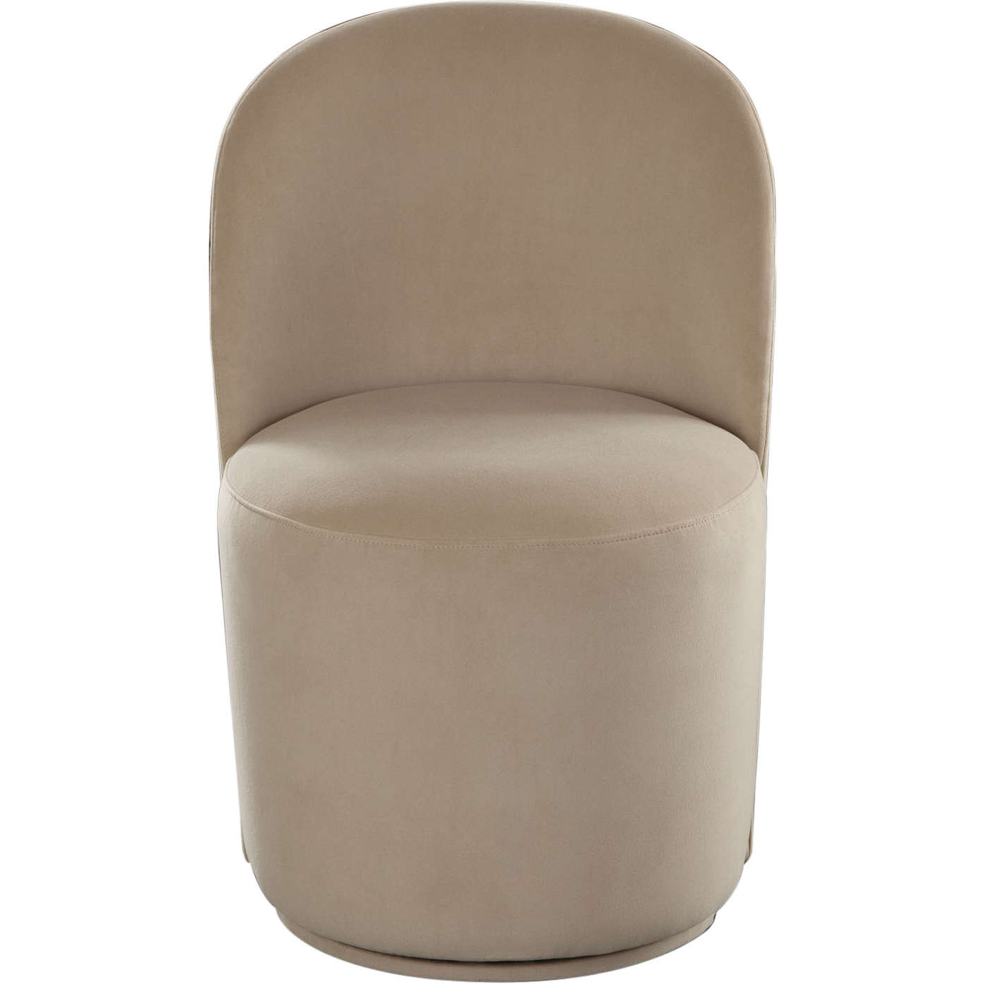 Diamond Sofa Kendall Performance Velvet Dining/Accent Swivel Chair - Light Camel