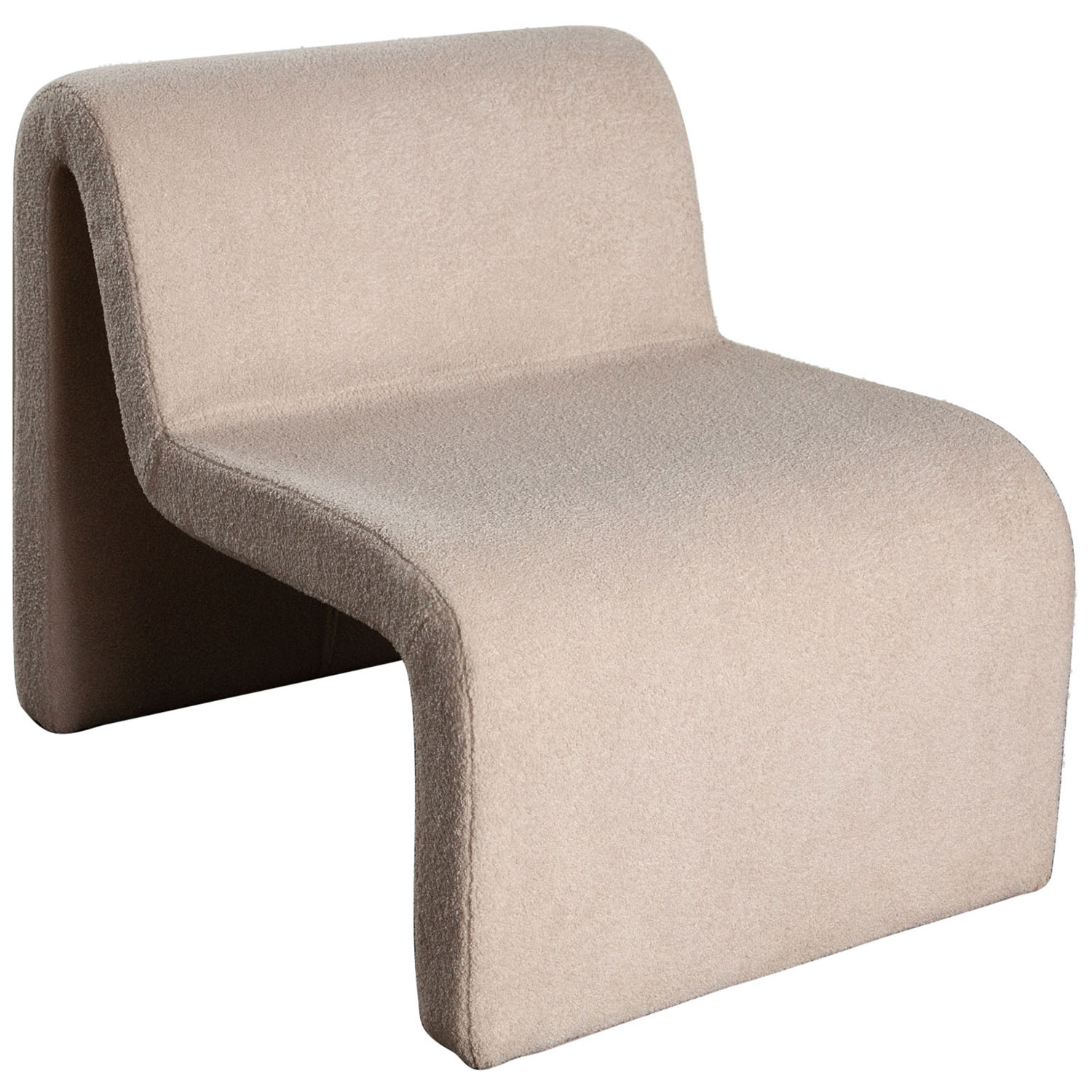 Diamond Sofa™ Lana Looped Shearling Fabric Accent Chair - Camel