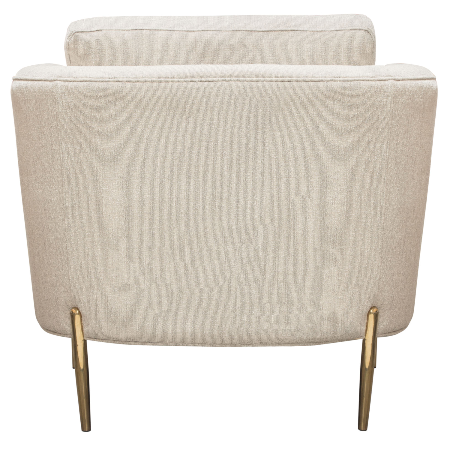 Diamond Sofa - Lane Fabric Chair with Gold Metal Legs in Light Cream