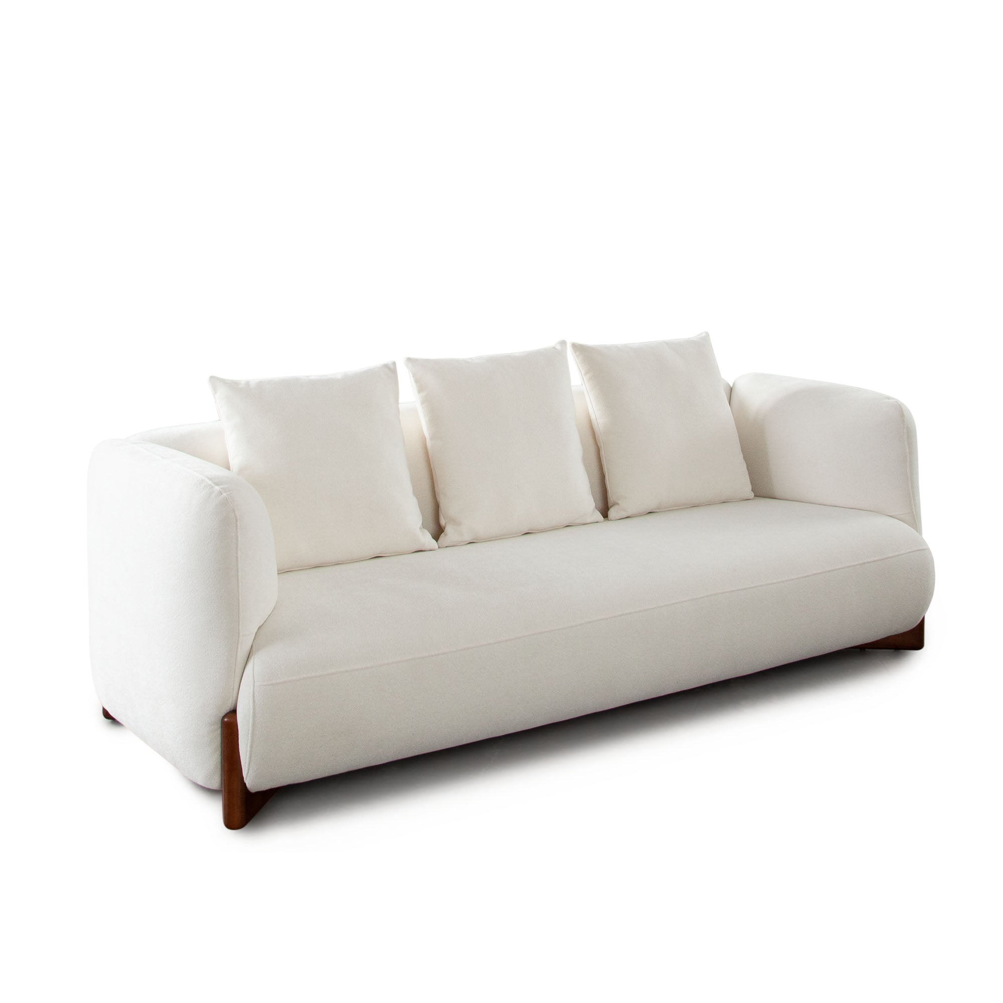 Diamond Sofa - Link Elite Fabric Sofa with Wood Leg in Ivory