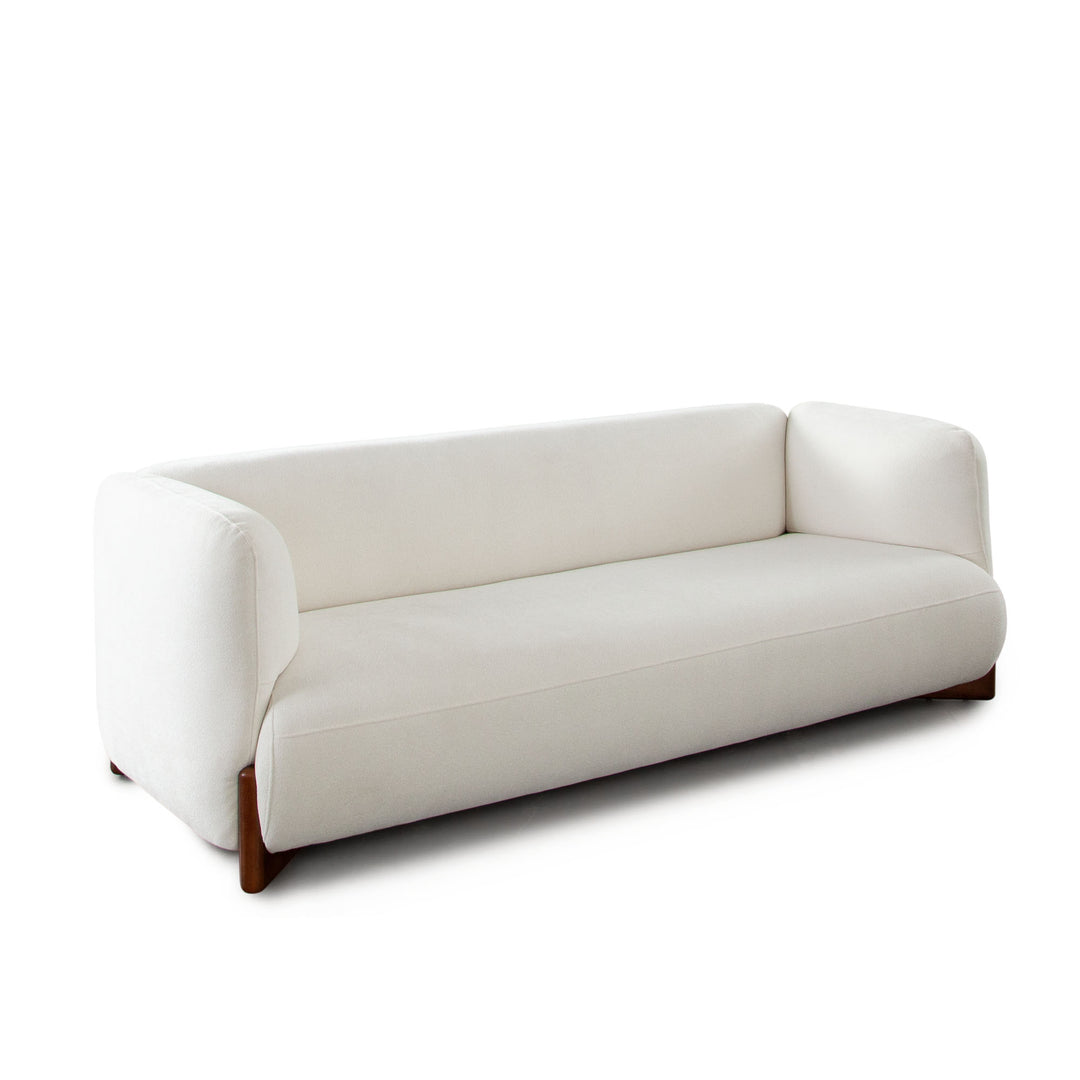 Diamond Sofa - Link Elite Fabric Sofa with Wood Leg in Ivory