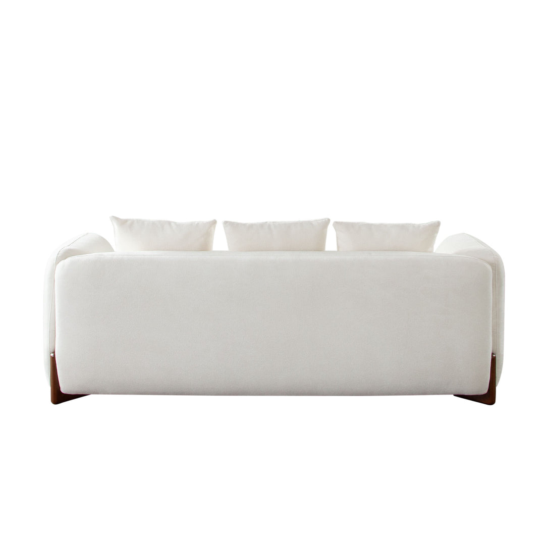 Diamond Sofa - Link Elite Fabric Sofa with Wood Leg in Ivory