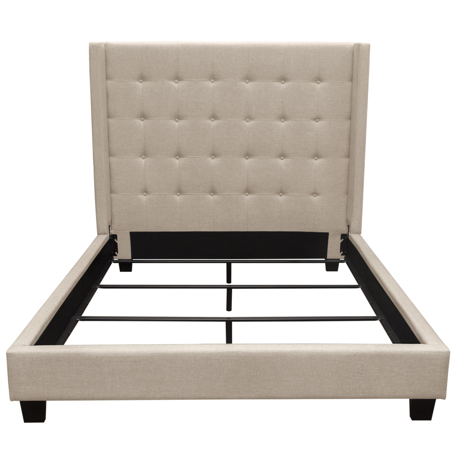 Diamond Sofa - Madison Ave Tufted Wing Bed in Button Tufted Fabric