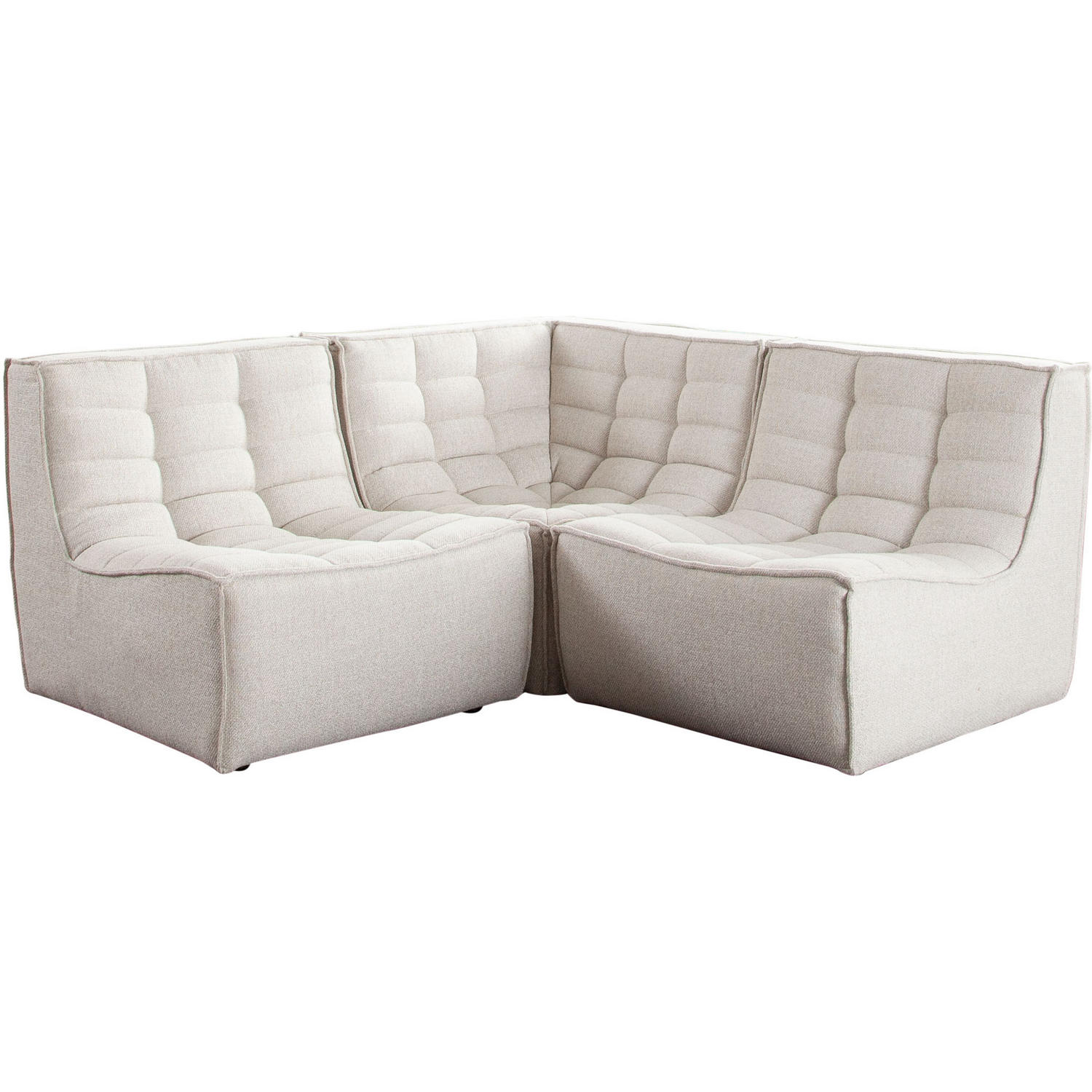 Diamond Sofa - Marshall 3PC Corner Modular Fabric Sectional with Scooped Seat