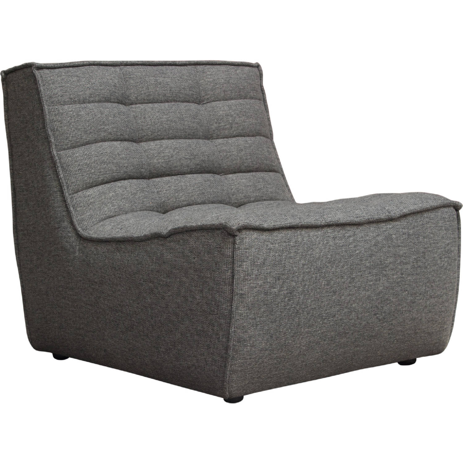 Diamond Sofa™ Marshall Scooped Seat Armless Fabric Chair - Gray