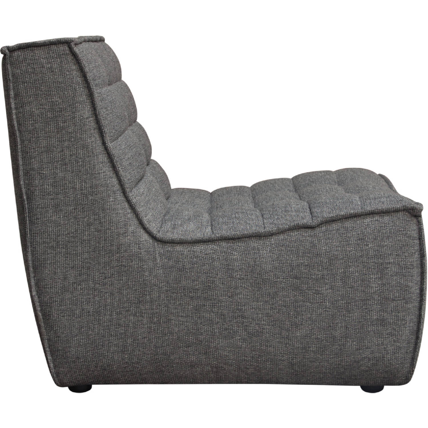 Diamond Sofa™ Marshall Scooped Seat Armless Fabric Chair - Gray