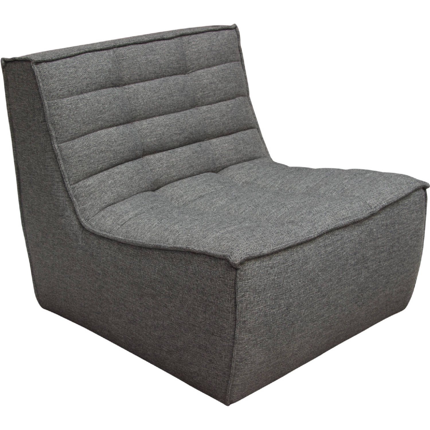 Diamond Sofa™ Marshall Scooped Seat Armless Fabric Chair - Gray