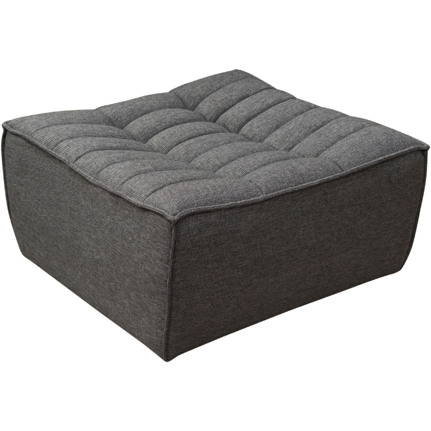 Diamond Sofa Marshall Scooped Seat Fabric Ottoman - Gray