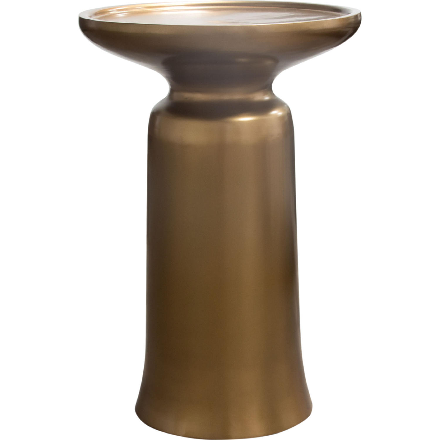 Diamond Sofa - Mesa Round Pedestal Accent Table with Casted Aluminum Base in Gold Finish