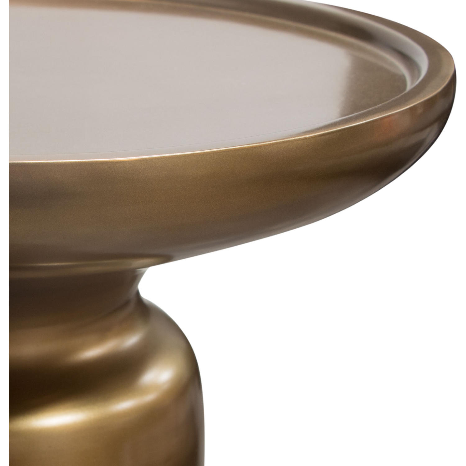 Diamond Sofa - Mesa Round Pedestal Accent Table with Casted Aluminum Base in Gold Finish