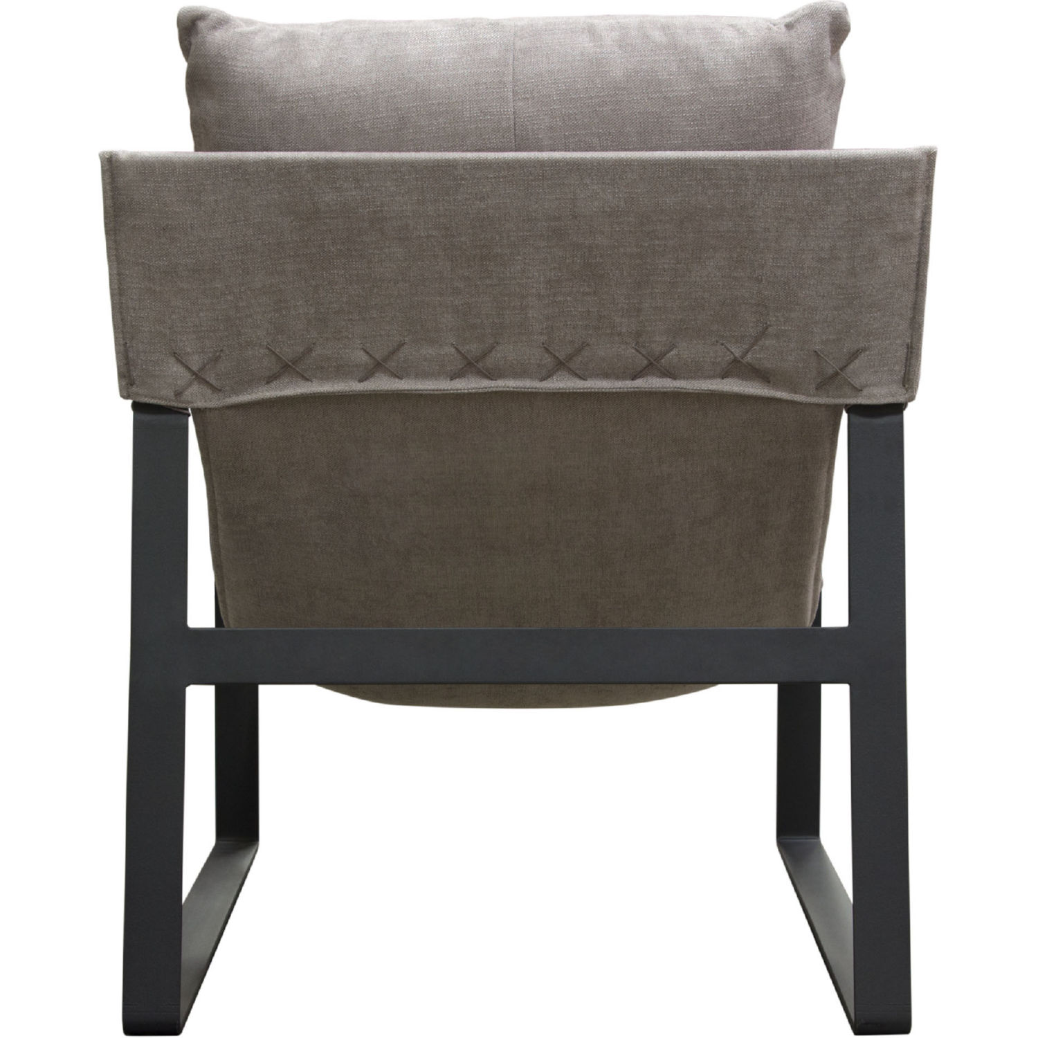 Diamond Sofa™ Miller Sling Fabric Accent Chair with Black Powder Coated Metal Frame - Gray