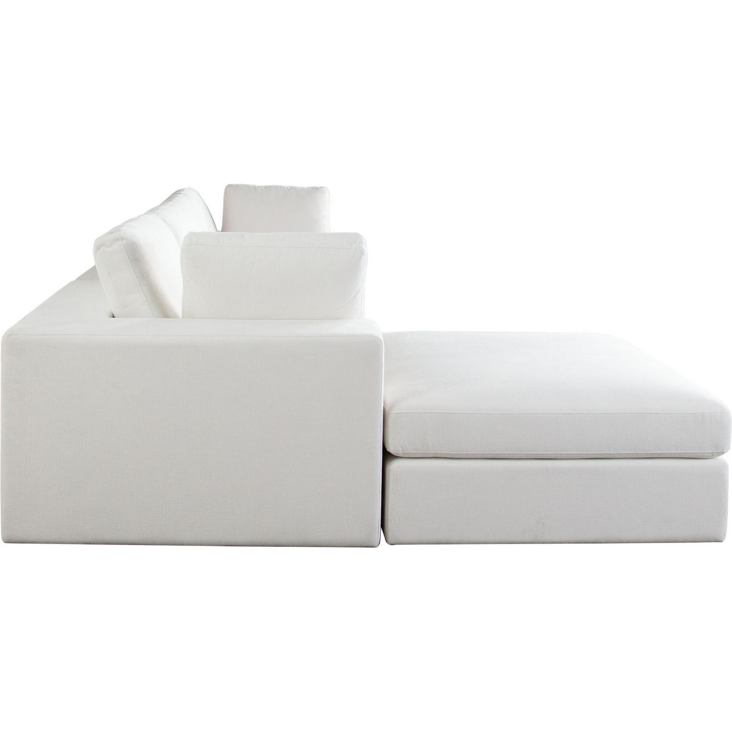 Diamond Sofa - Muse 4PC Performance Fabric Modular Reversible Chaise Sectional in Mist White