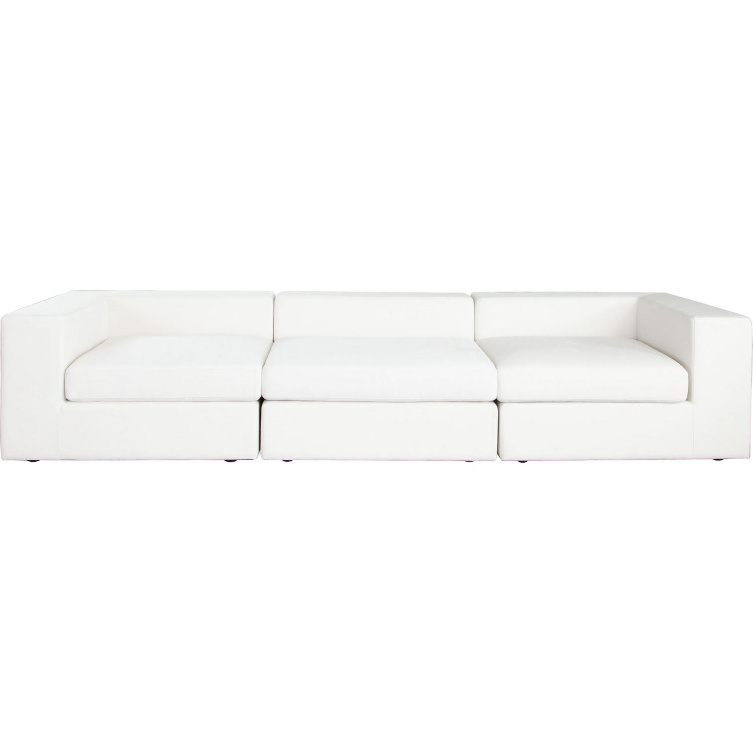 Diamond Sofa Muse 3PC Performance Fabric Modular Sofa - Mist White