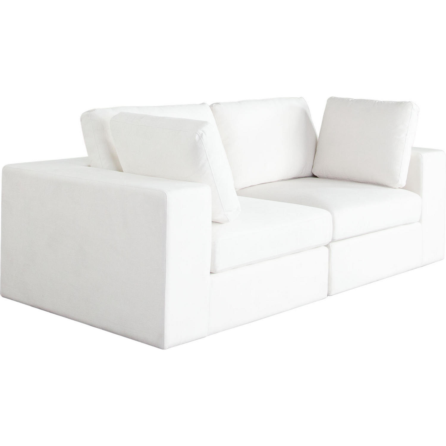 Diamond Sofa Muse 2PC Performance Fabric Modular Sofa - Mist White