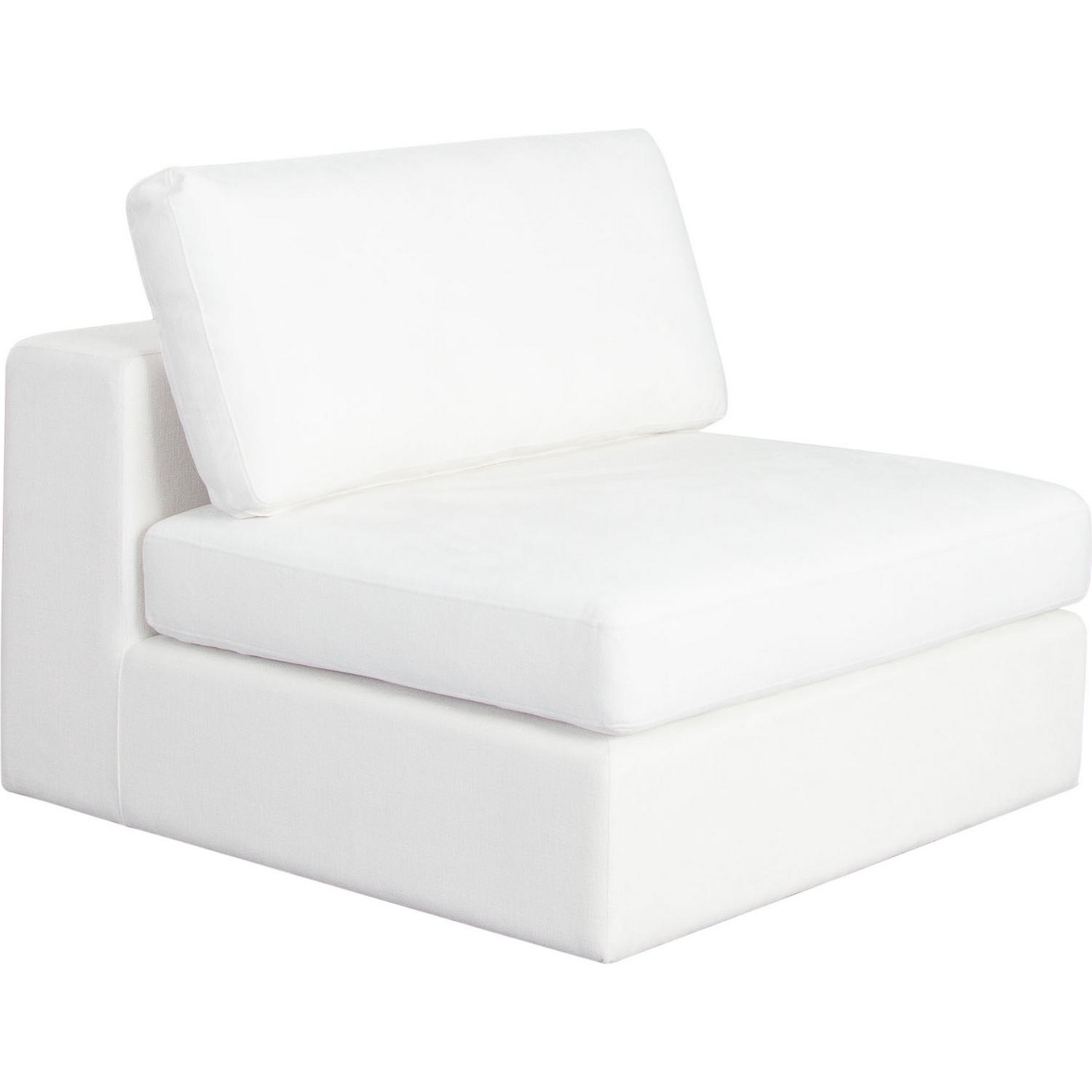 Diamond Sofa™ Muse Performance Fabric Armless Chair - Mist White