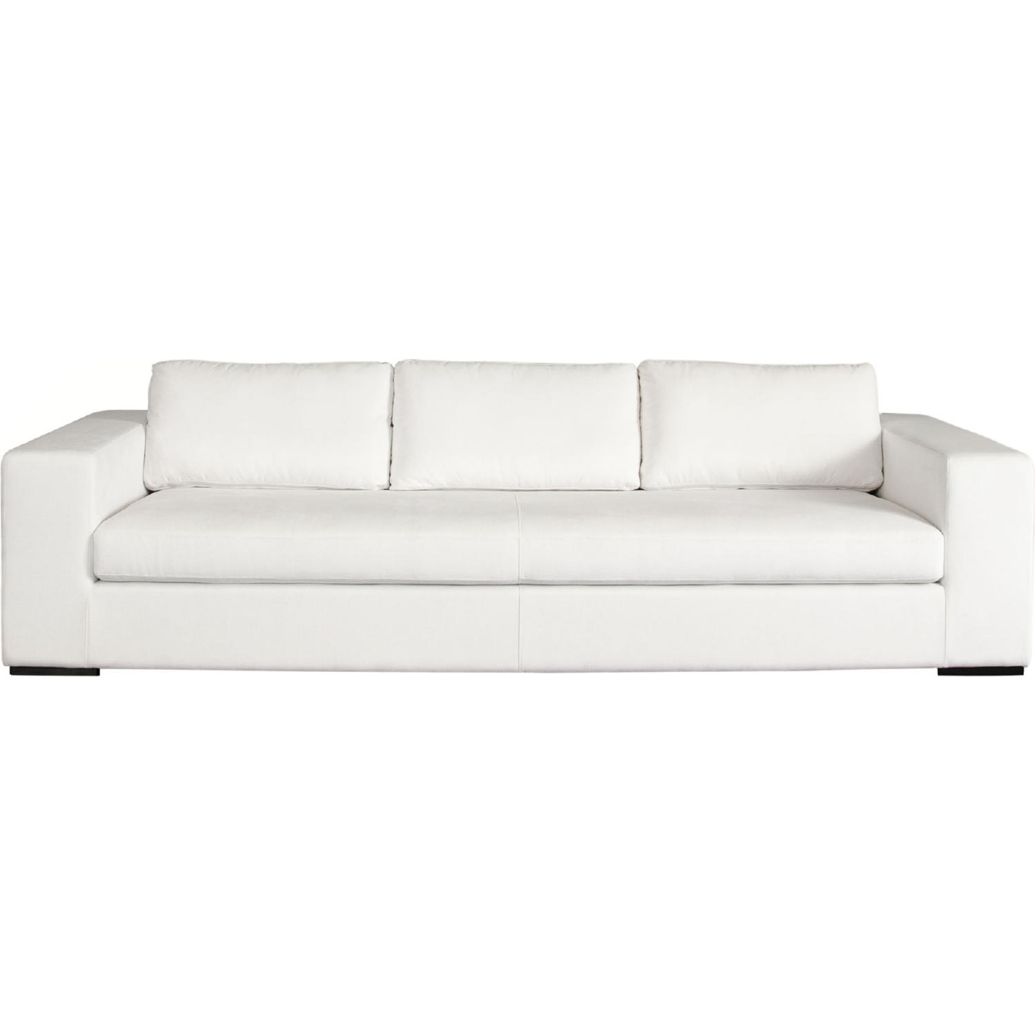 Diamond Sofa - Muse Performance Fabric Sofa with Four Black Accent Pillows in Mist White