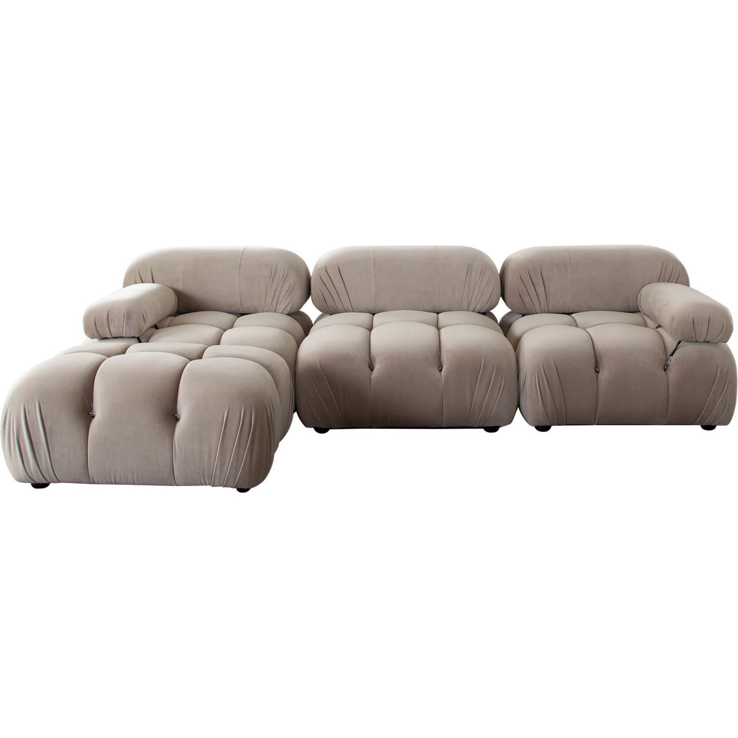 Diamond Sofa - Paloma 4PC Velvet Modular Reversible Chaise Sectional