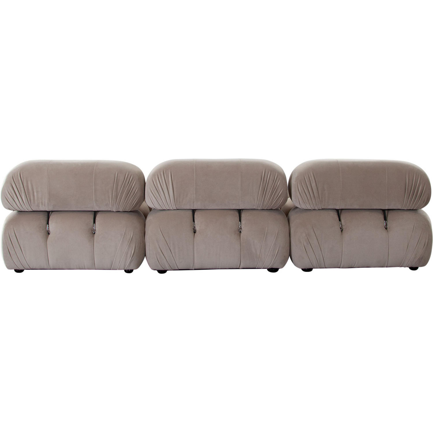 Diamond Sofa Paloma 4PC Velvet Modular Reversible Chaise Sectional - Mink Tan