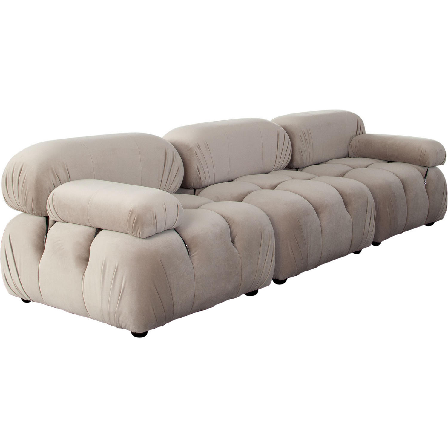 Diamond Sofa Paloma 3PC Velvet Modular Sofa - Mink Tan