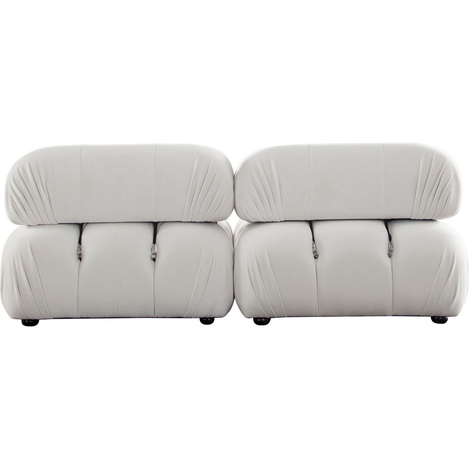 Diamond Sofa Paloma 2PC Velvet Modular Sofa - Light Cream