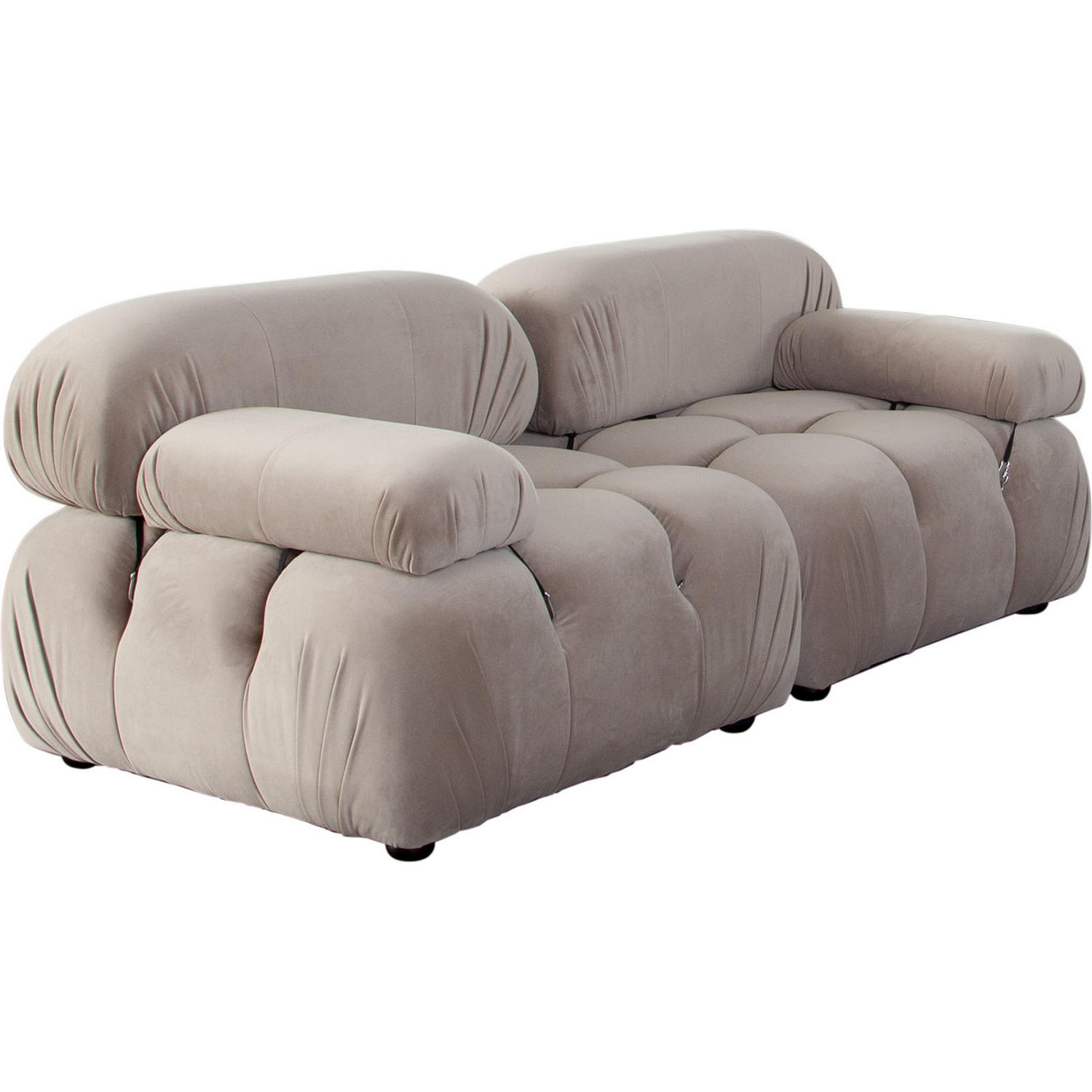 Diamond Sofa Paloma 2PC Velvet Modular Sofa - Mink Tan