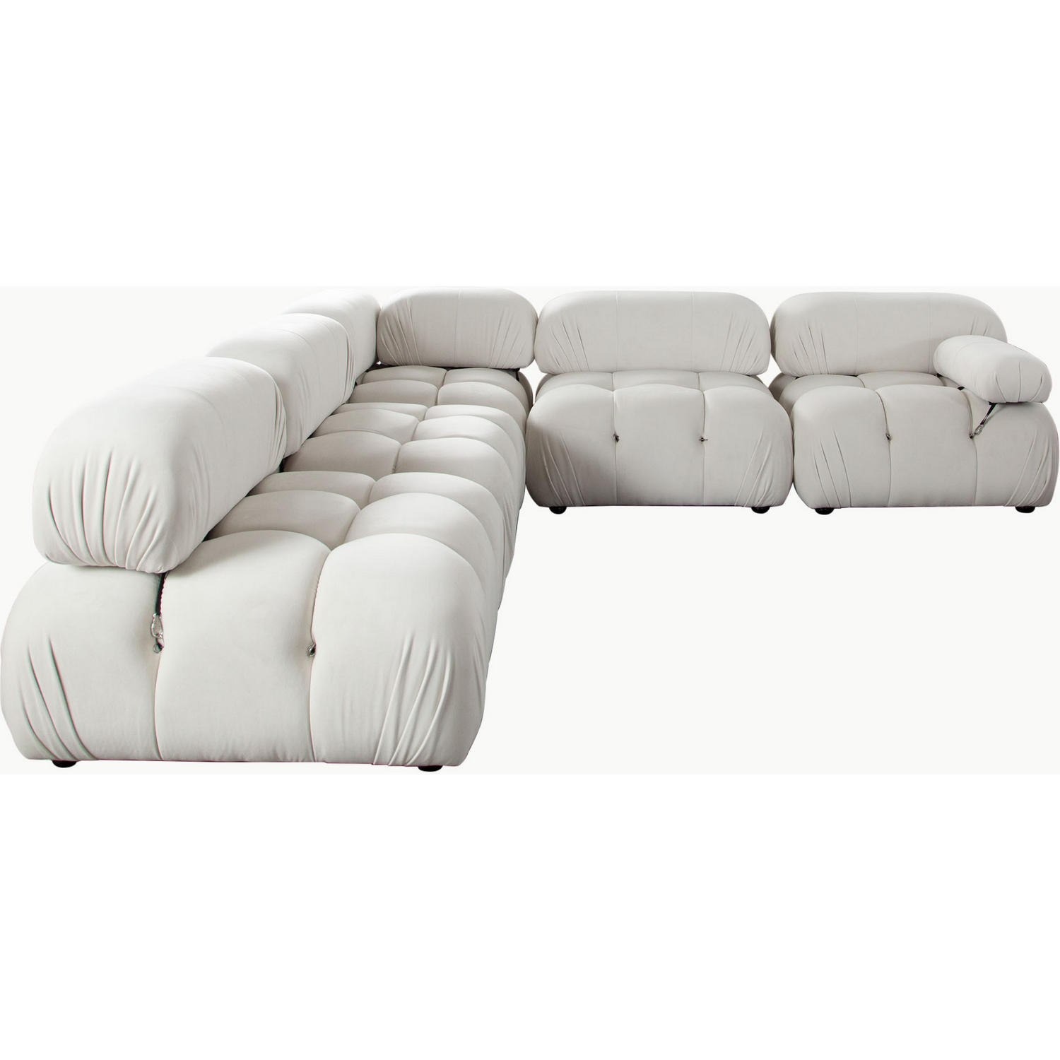 Diamond Sofa - Paloma 5PC Velvet Modular Corner Sectional