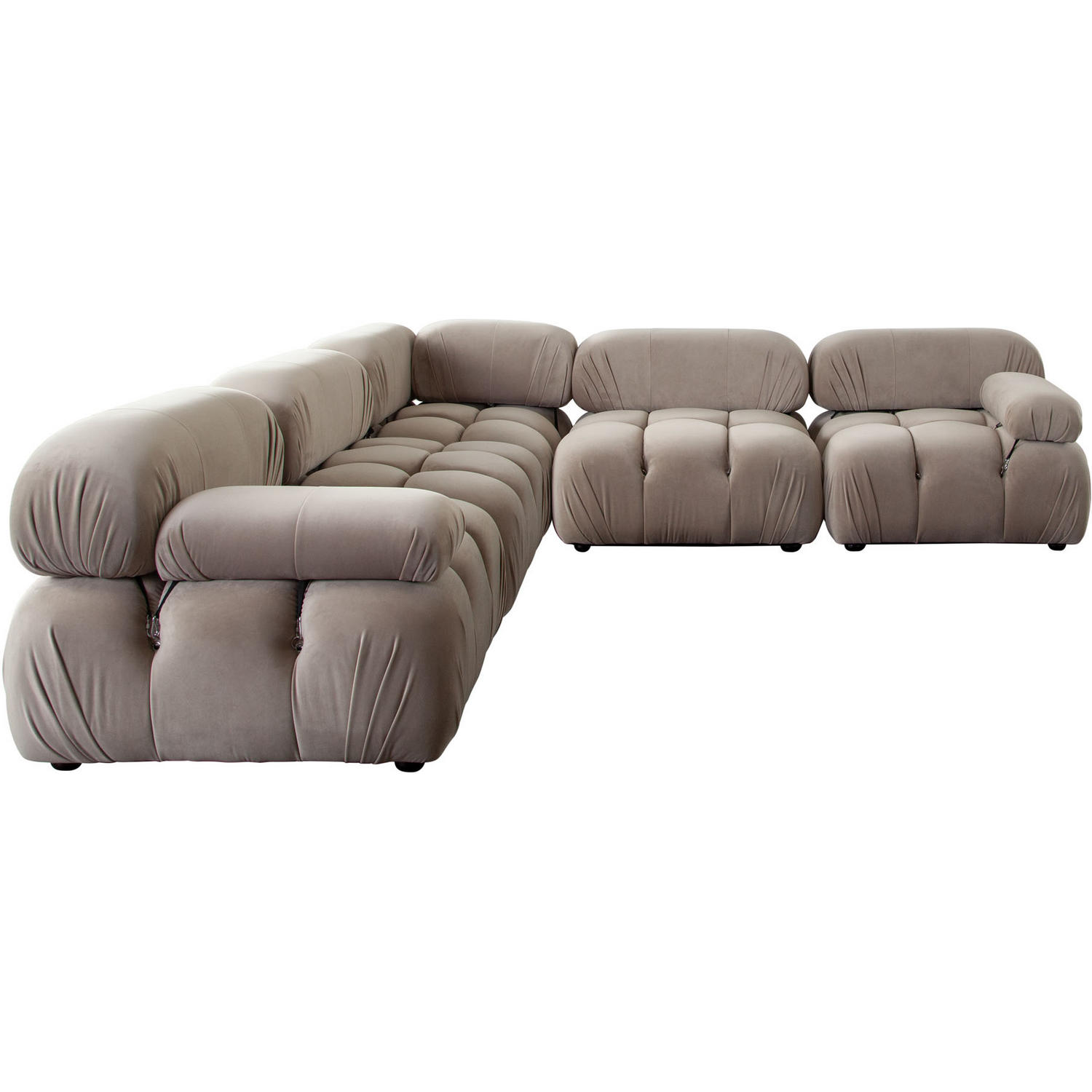 Diamond Sofa - Paloma 5PC Velvet Modular Corner Sectional