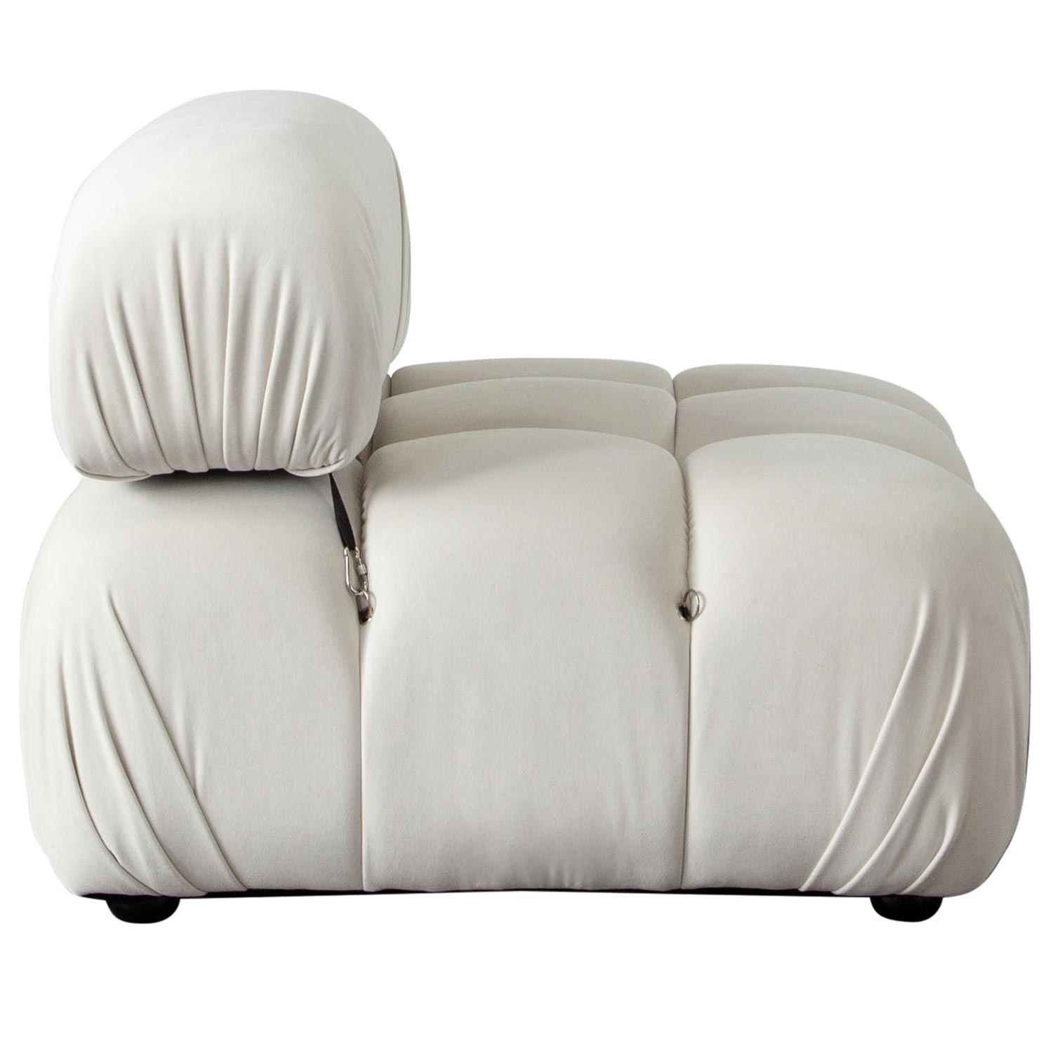 Diamond Sofa™ Paloma Velvet Armless Chair - Light Cream