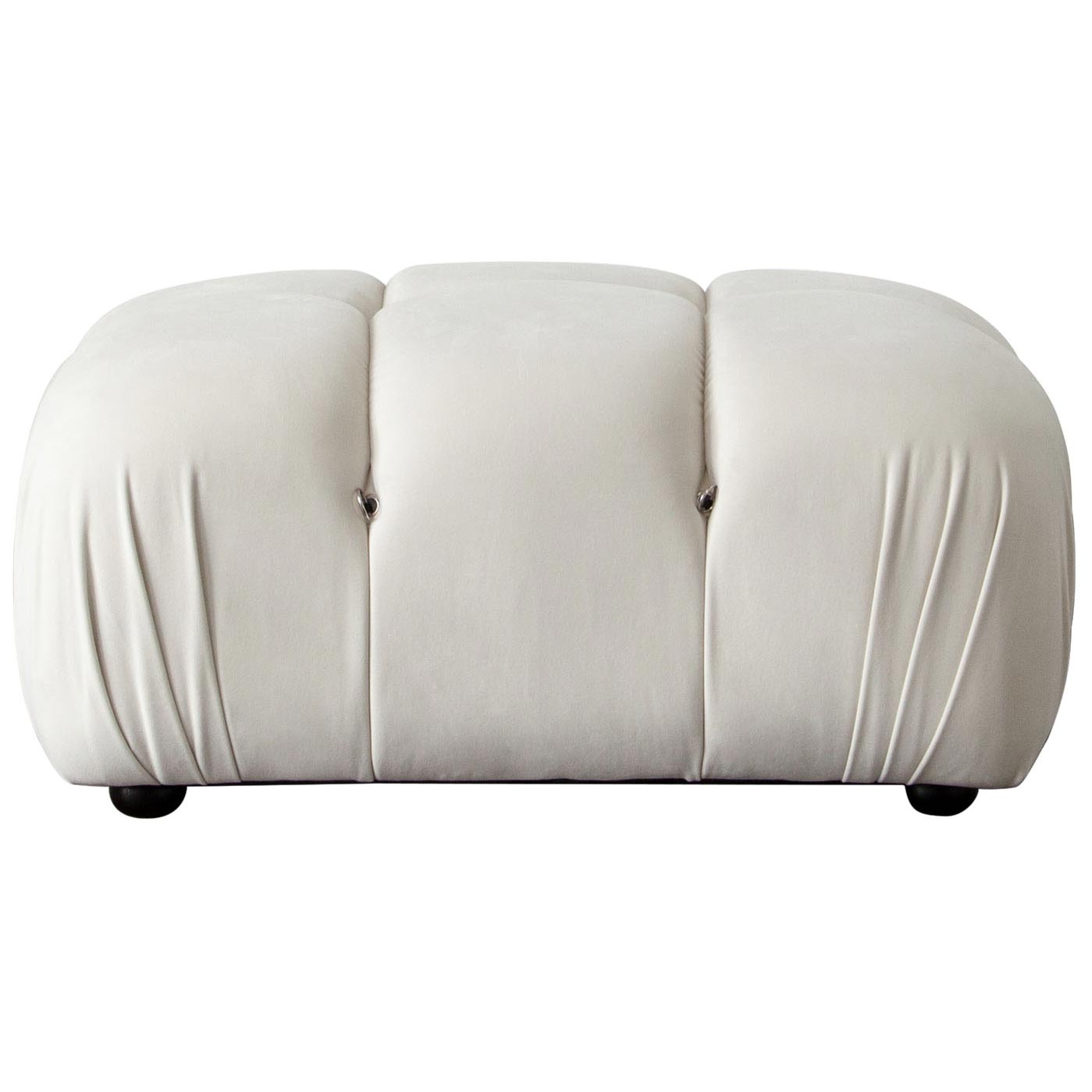 Diamond Sofa™ Paloma Velvet Rectangle Ottoman - Light Cream