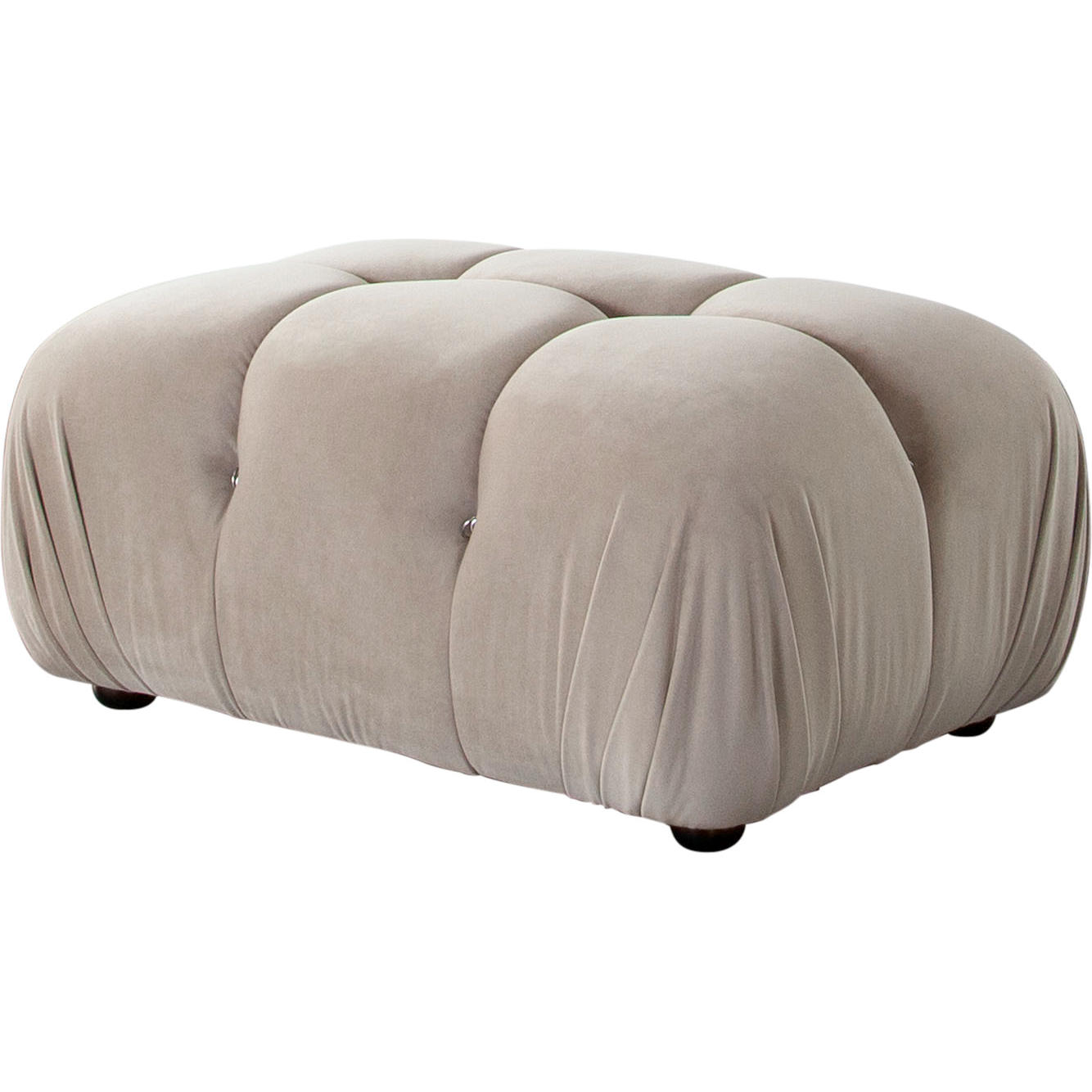 Diamond Sofa™ Paloma Velvet Rectangle Ottoman - Mink Tan