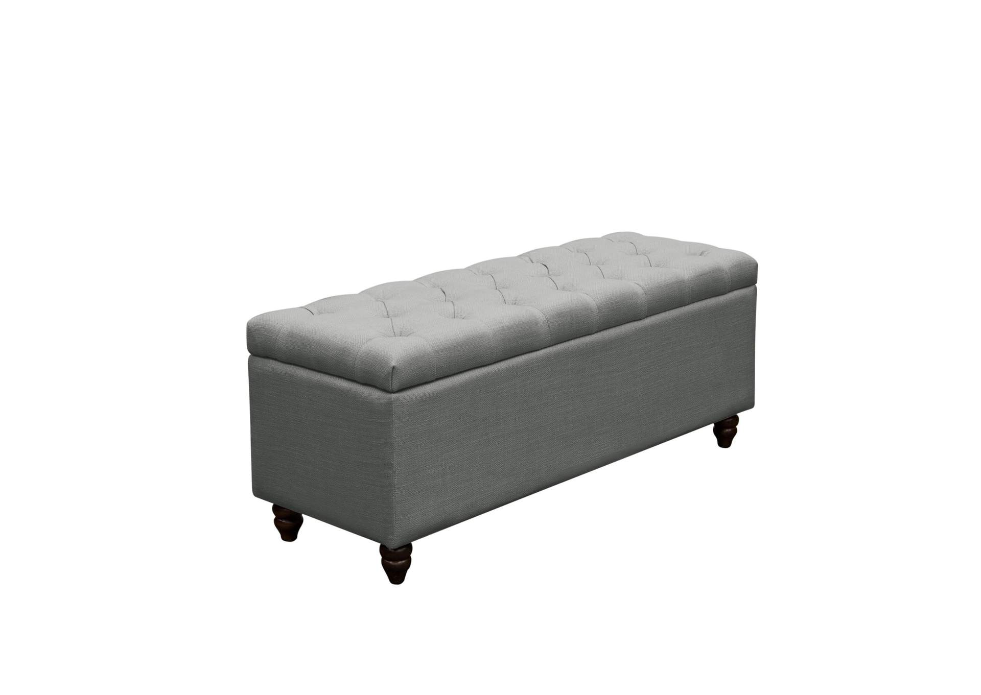 Diamond Sofa - Park Ave Tufted Lift-Top Storage Trunk in Gray