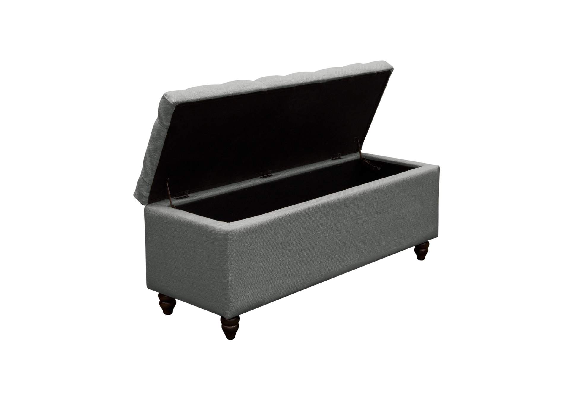 Diamond Sofa - Park Ave Tufted Lift-Top Storage Trunk in Gray