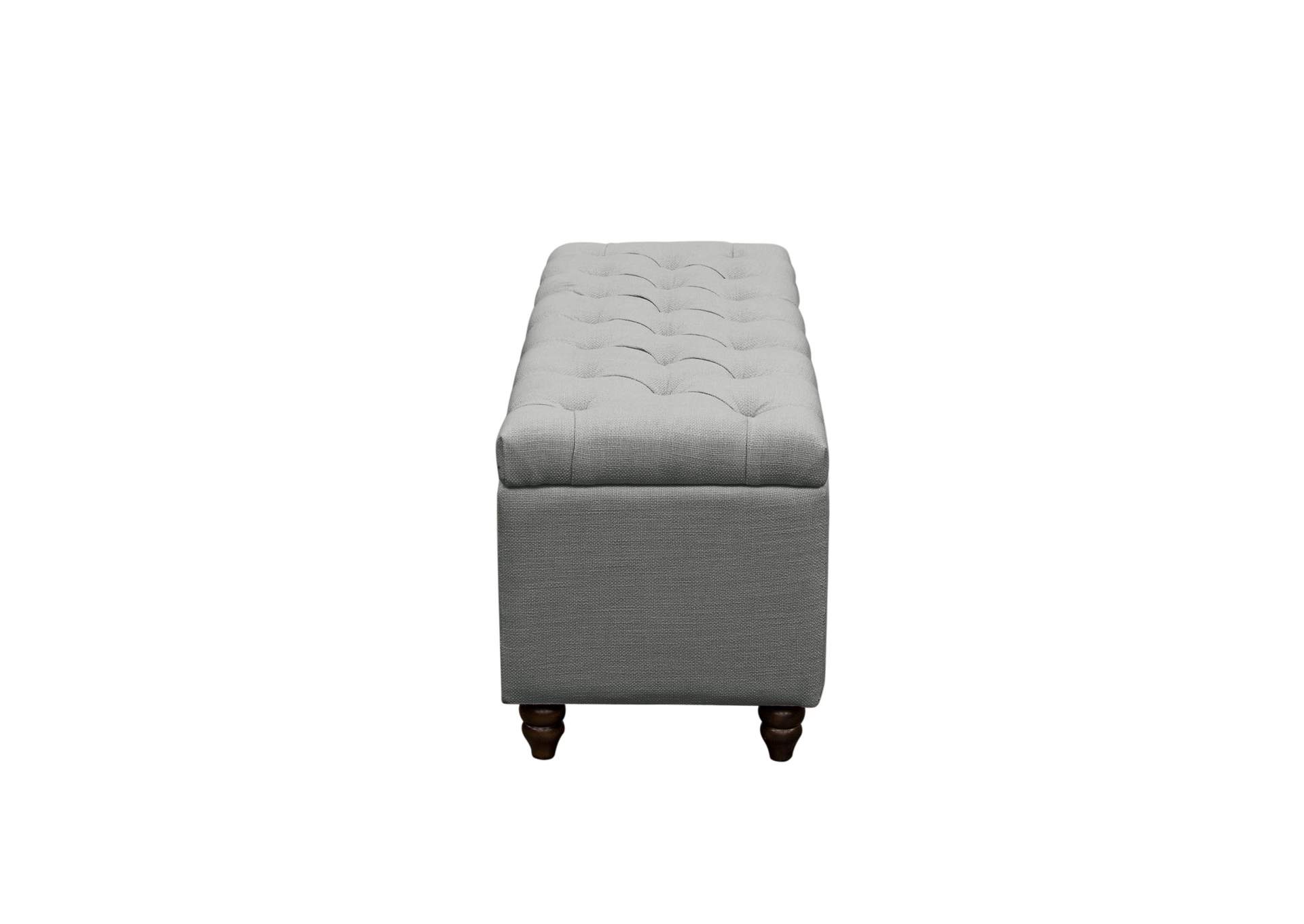 Diamond Sofa - Park Ave Tufted Lift-Top Storage Trunk in Gray