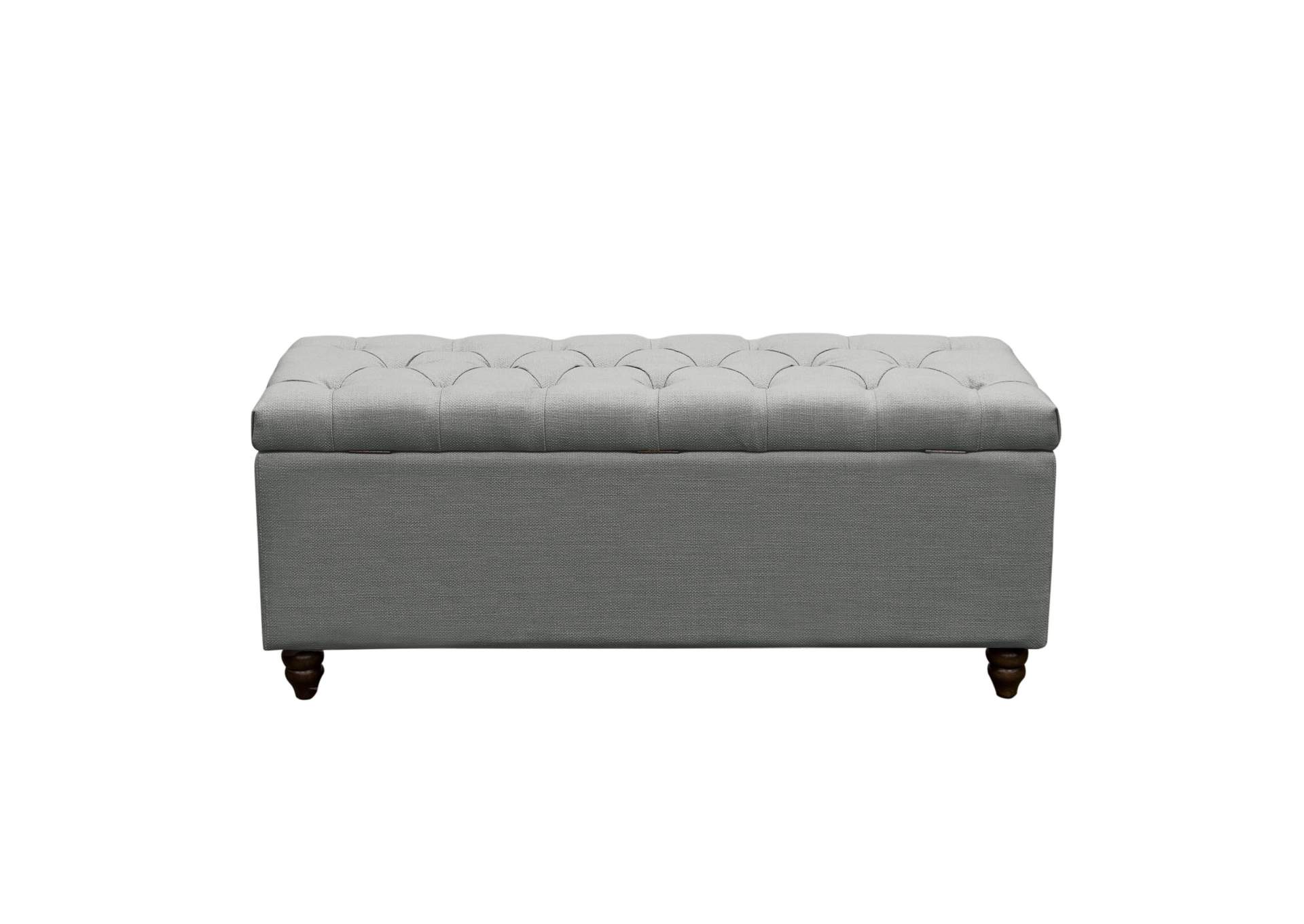 Diamond Sofa - Park Ave Tufted Lift-Top Storage Trunk in Gray