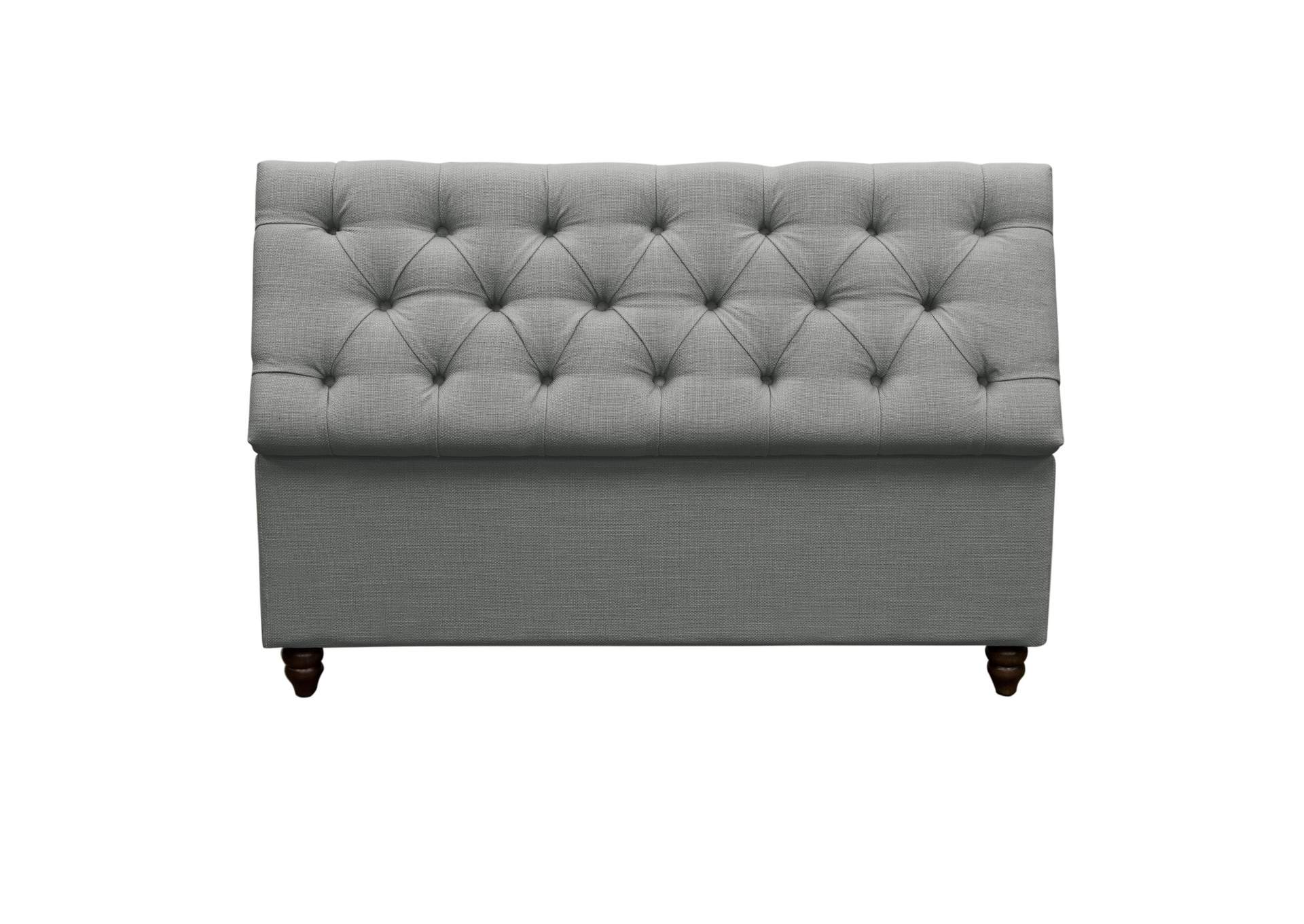 Diamond Sofa - Park Ave Tufted Lift-Top Storage Trunk in Gray