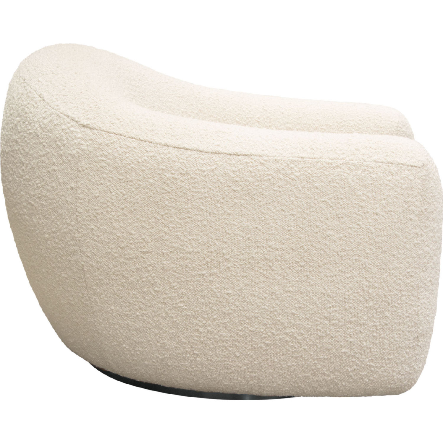 Diamond Sofa™ Pascal Boucle Textured Fabric Swivel Chair with Contoured Arms & Back - Bone