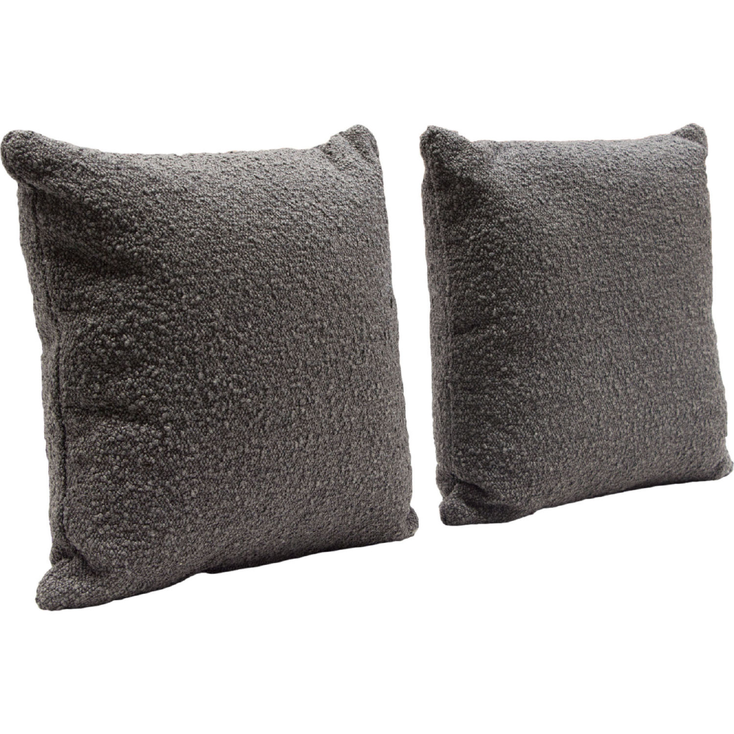 Diamond Sofa 16" Square Boucle Textured Fabric Accent Pillows (Set of 2) - Charcoal