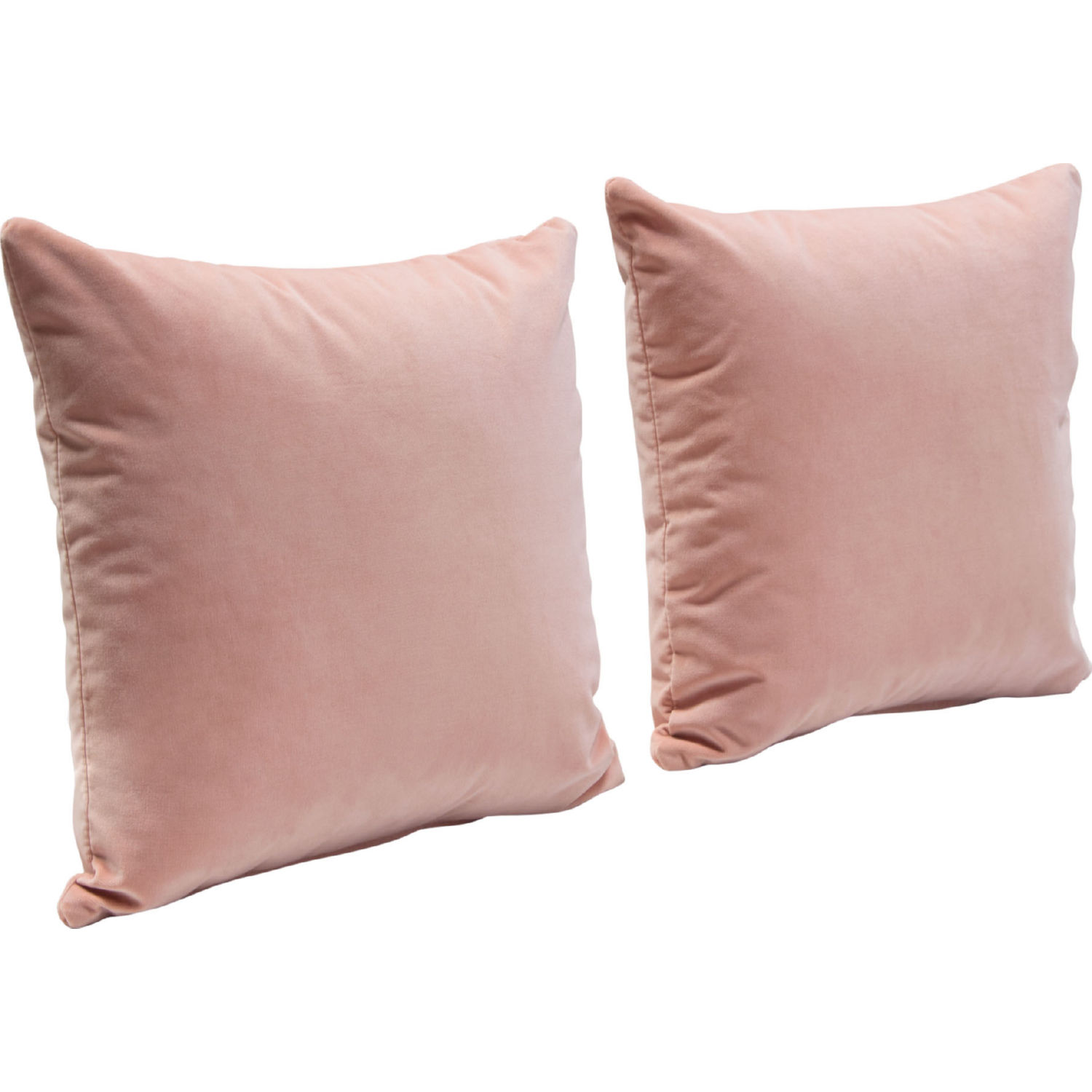 Diamond Sofa 16" Square Velvet Accent Pillows (Set of 2) - Blush Pink