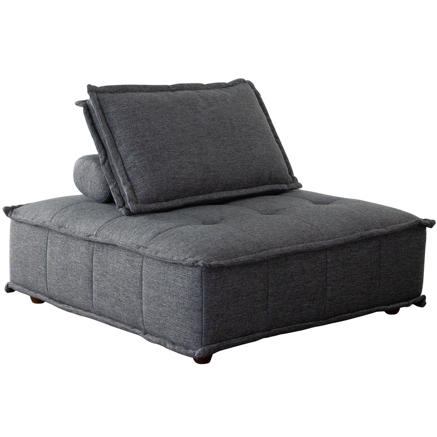 Diamond Sofa - Platform Square Fabric Modular Lounger with Bolstered Non-Skid Backrest