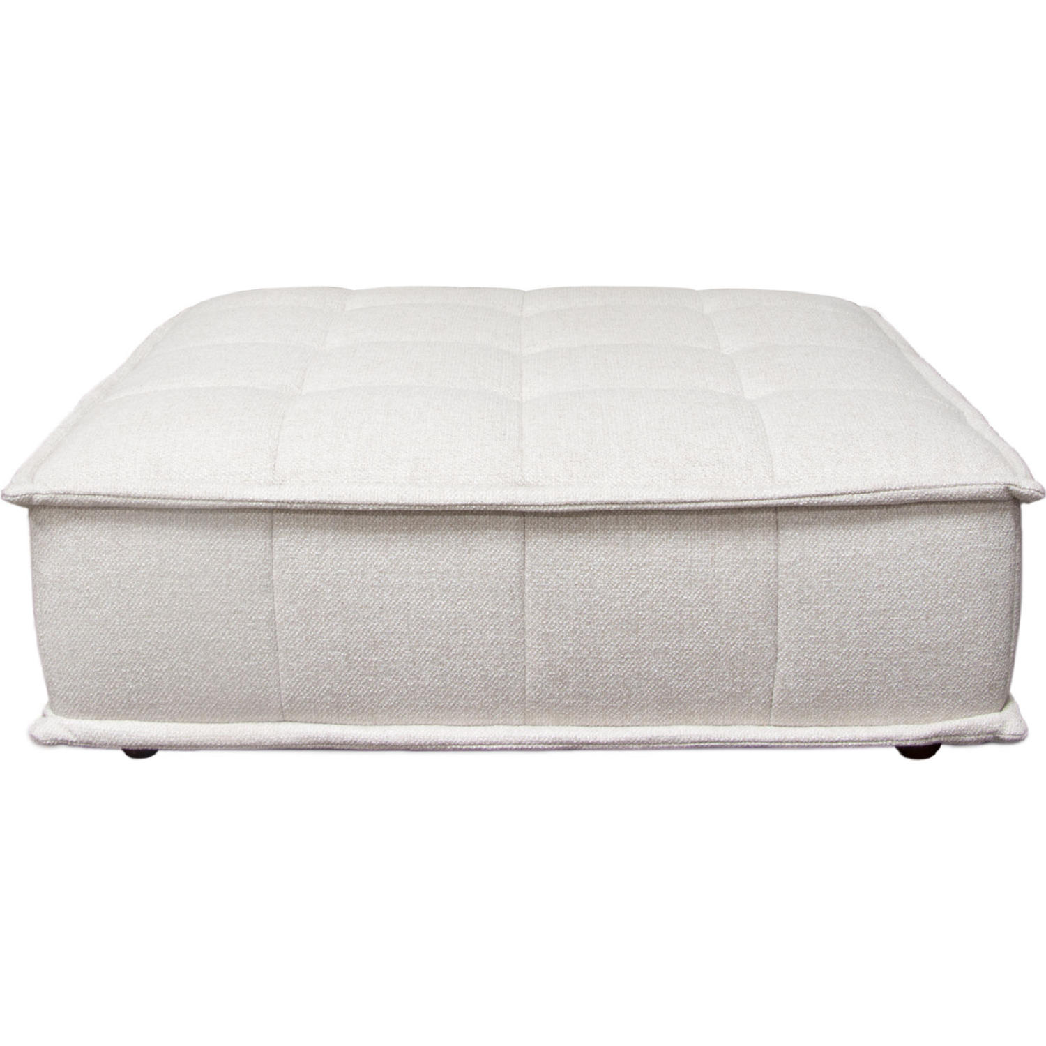 Diamond Sofa™ Platform Square Fabric Modular Lounger with Bolstered Non-Skid Backrest - Light Sand