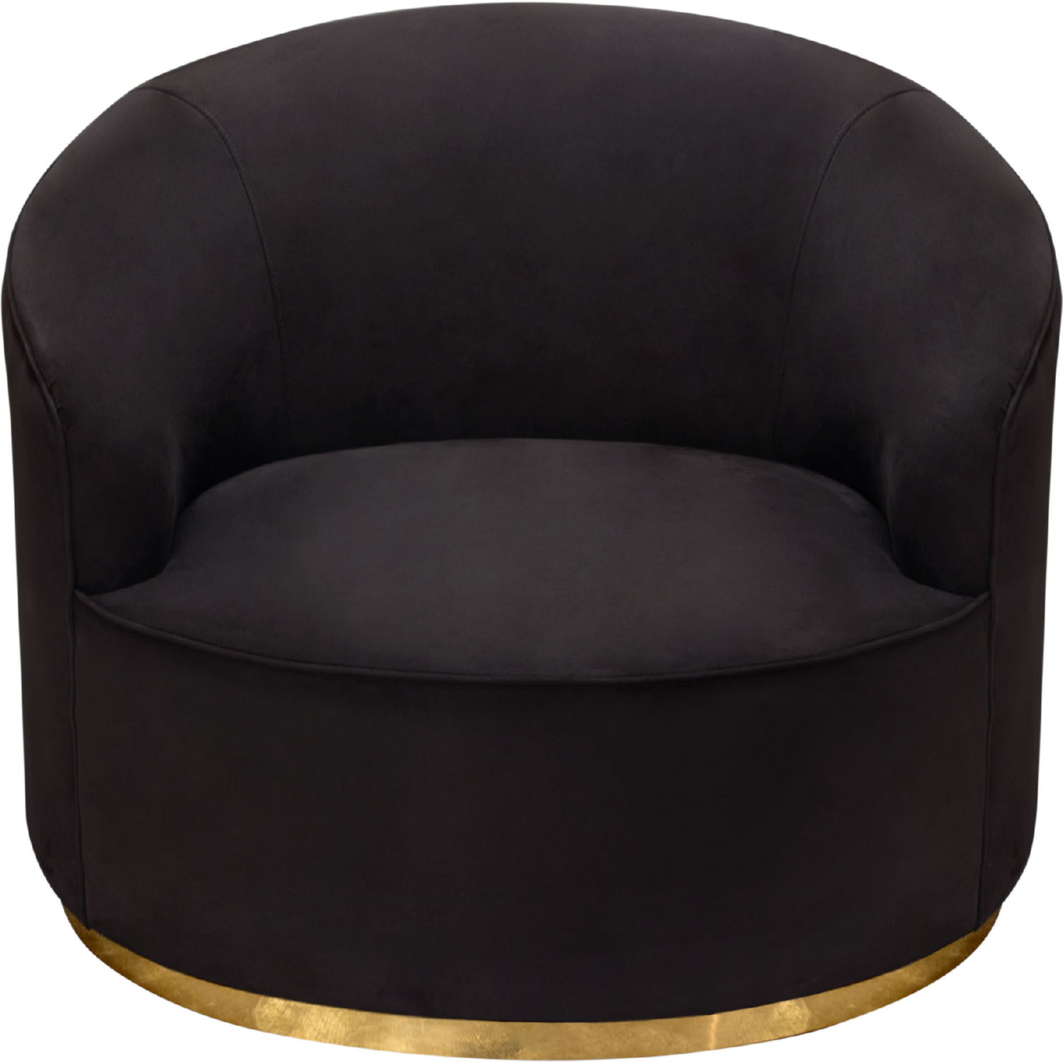 Diamond Sofa - Raven Fabric Chair with Brushed Gold/Silver Accent Trim