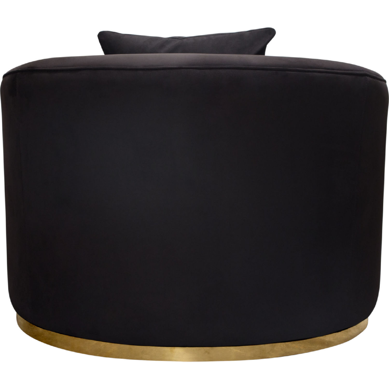 Diamond Sofa Raven Suede Velvet Chair with Brushed Gold Accent Trim - Black