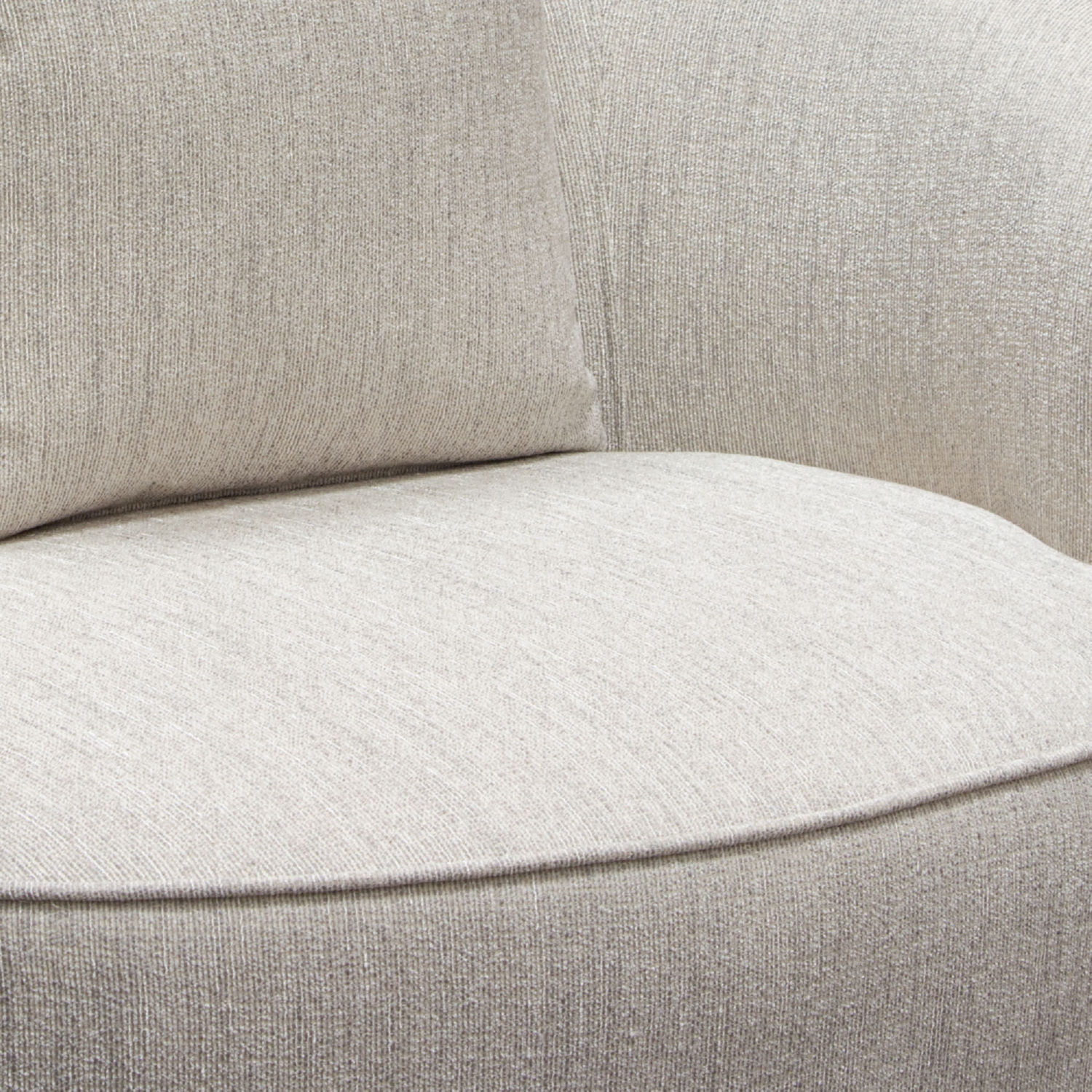 Diamond Sofa Raven Fabric Chair with Brushed Silver Accent Trim - Light Cream