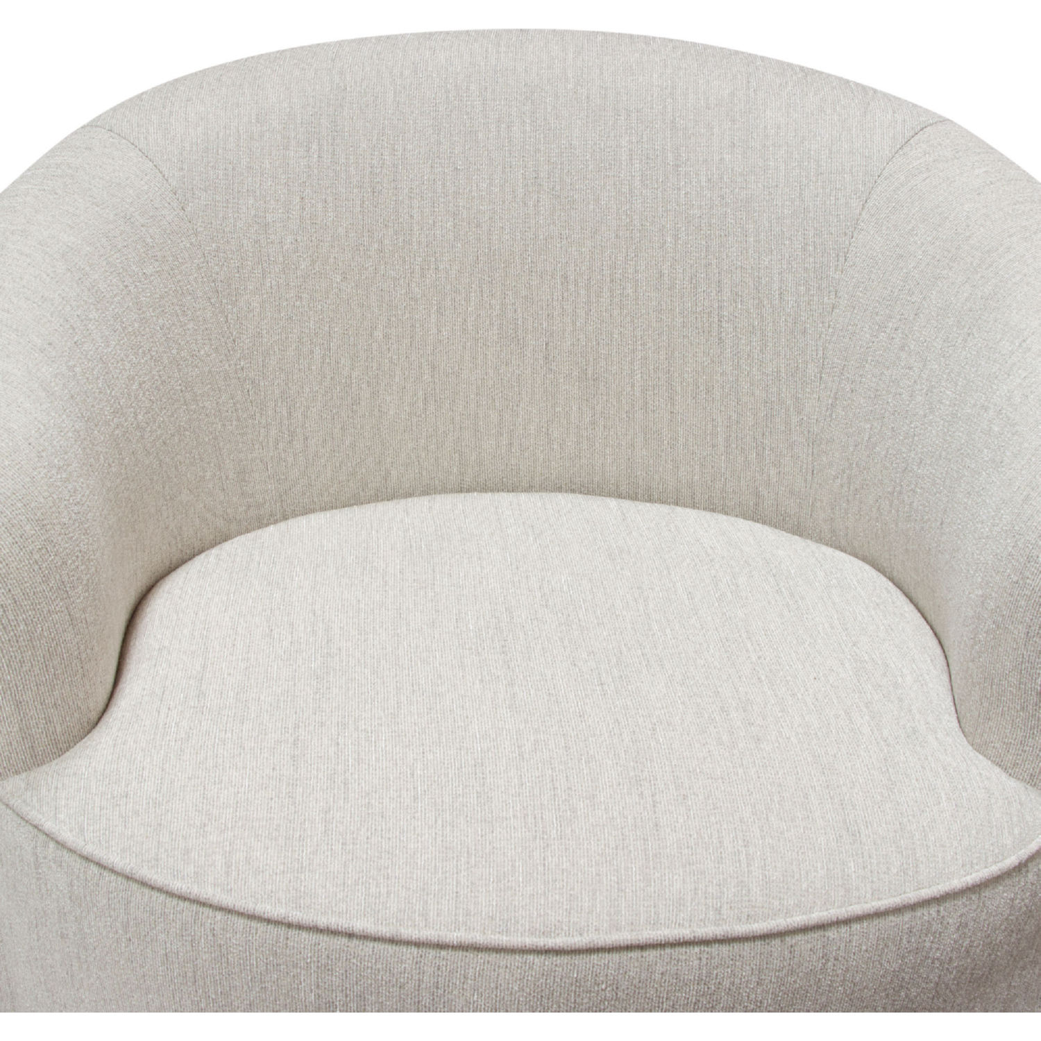 Diamond Sofa Raven Fabric Chair with Brushed Silver Accent Trim - Light Cream