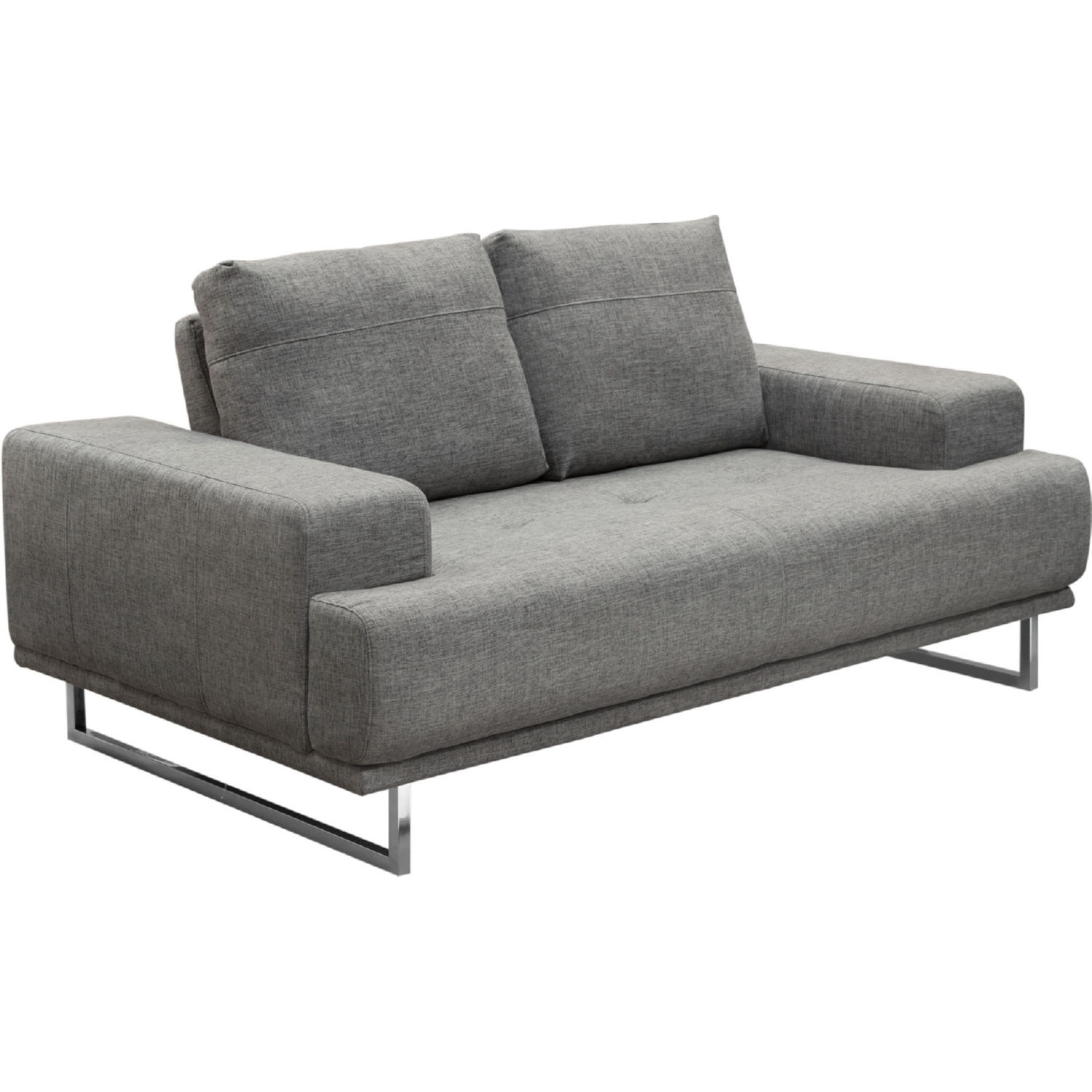 Diamond Sofa Russo Fabric Loveseat with Adjustable Seat Backs - Space Gray