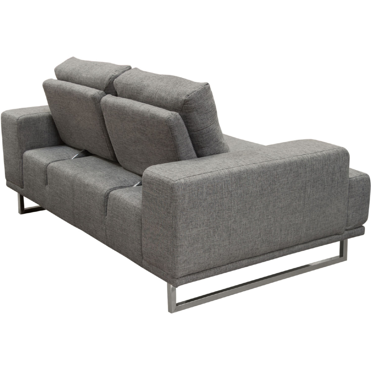 Diamond Sofa Russo Fabric Loveseat with Adjustable Seat Backs - Space Gray